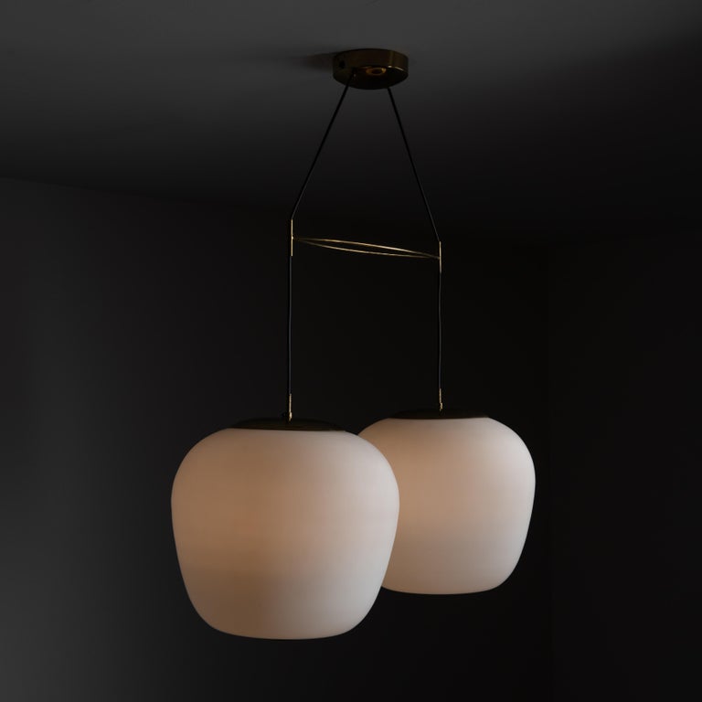 Polished Rare Suspension Light by Stilnovo  For Sale