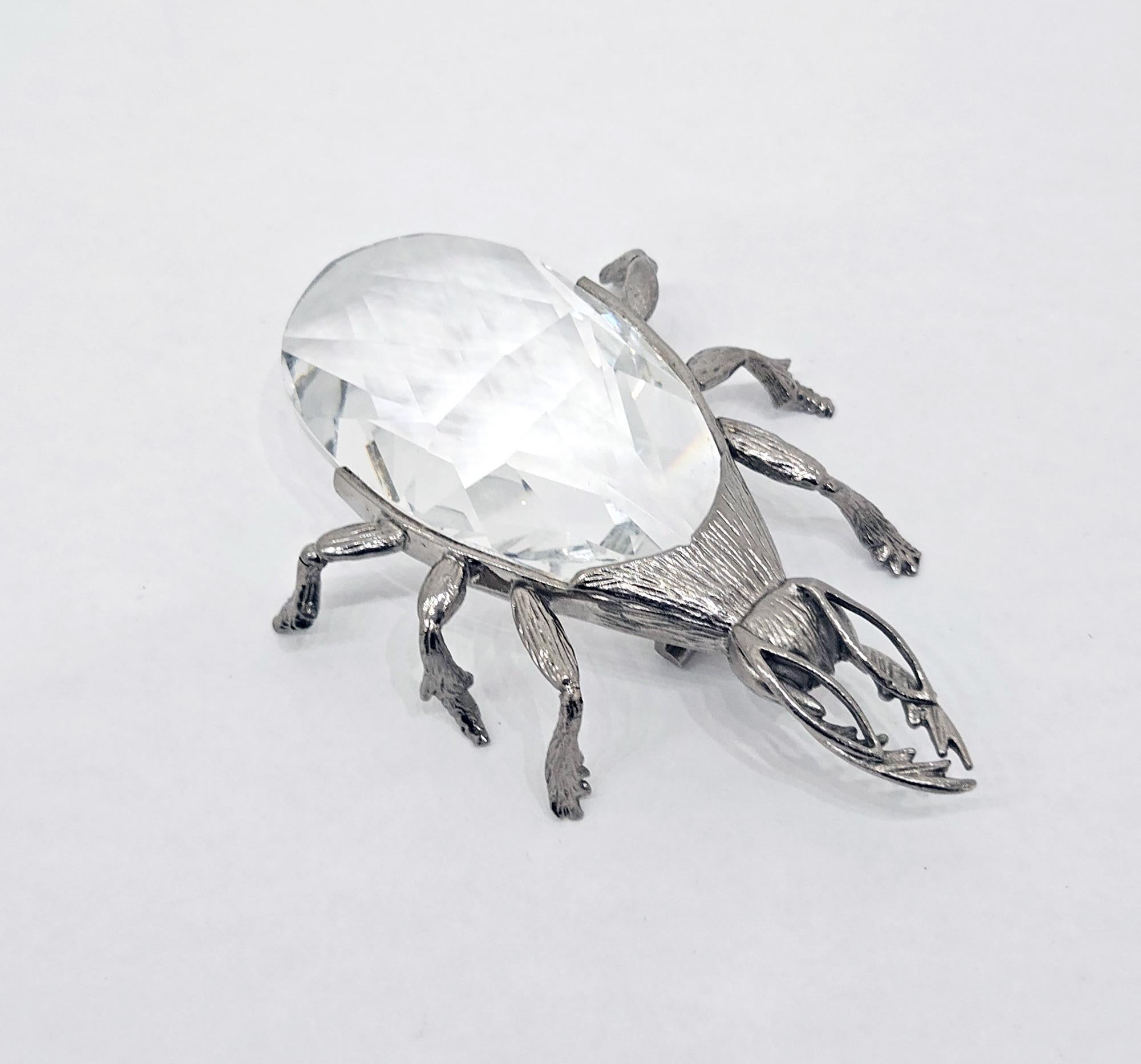 Mid-Century Modern Rare Swarovski Novelty Beetle Bottle Opener, c. 1978 For Sale