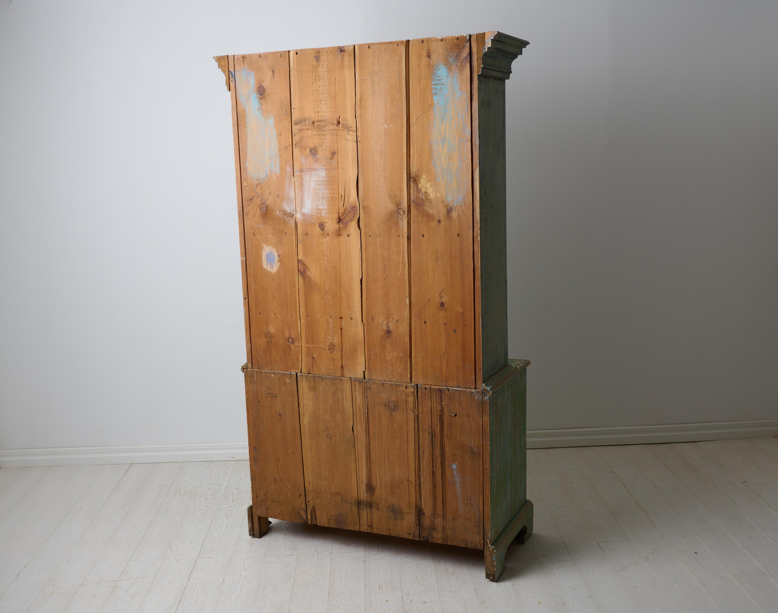 Seltener schwedischer antiker Schrank, echte Landhausmöbel im Gustavianischen Stil im Angebot 9