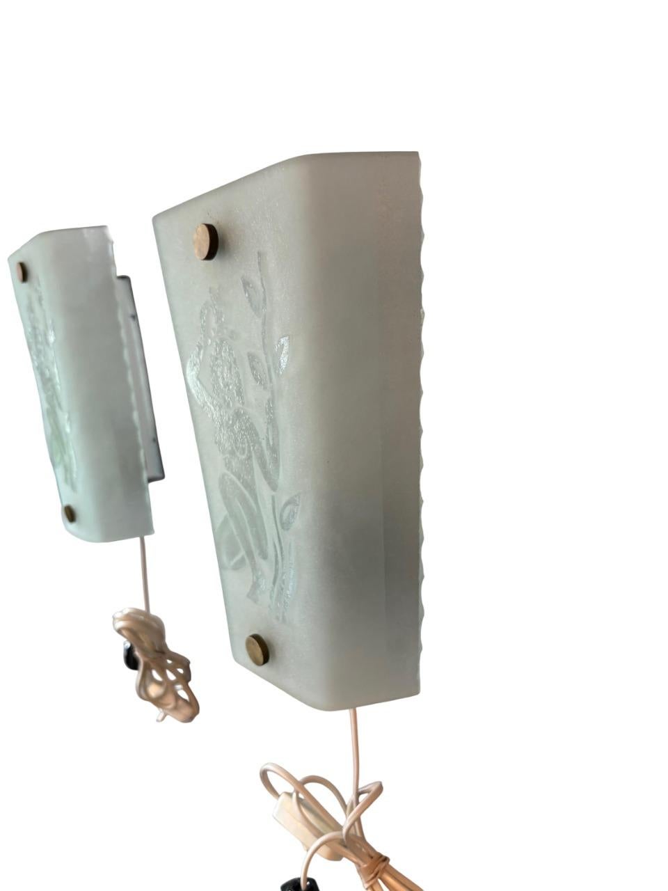 Svedese Rare lampade da parete svedesi in stile Art Déco, attribuite a Glössner, anni 1930-1940 in vendita