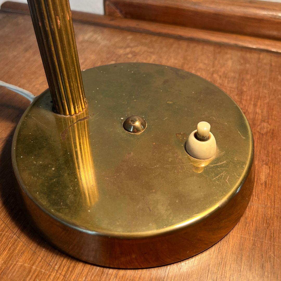 Mid-20th Century Rare Swedish Brass Table Lamp by Boréns, 1940s For Sale