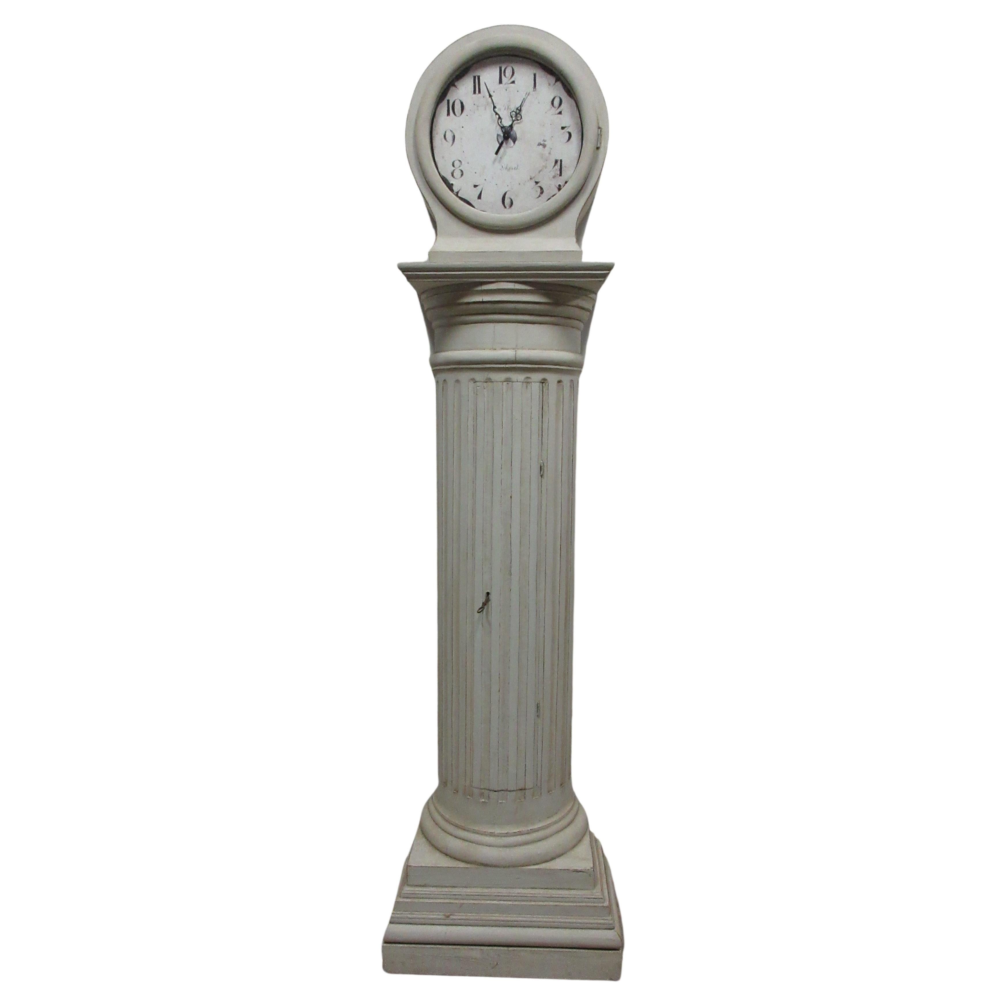 Rare Swedish Column Mora Clock For Sale