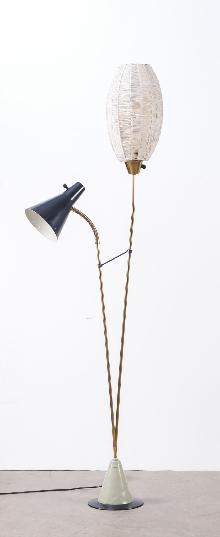 Rare Swedish Floor Lamp, 1950s For Sale 5