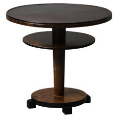 Mesa auxiliar sueca «Grace» poco común, de abedul y laminado rojo, Suecia, década de 1930