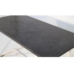 Rare Swedish iron table with marble top, circa 1930.