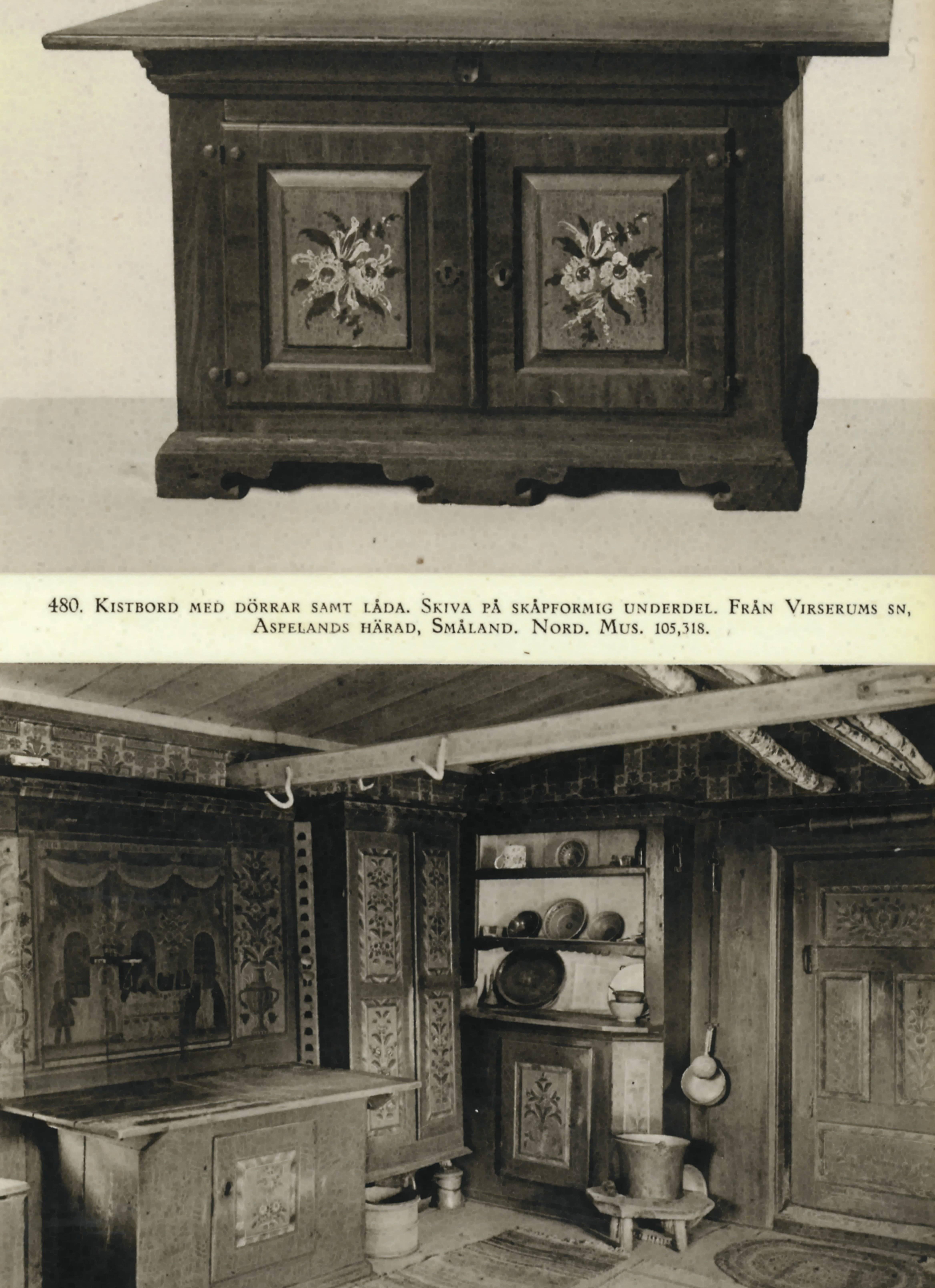 Rare Swedish Kistbord Med Dörr, 18th Century Sideboard, Inscribed and Dated 1786 2