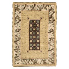 Rare Swedish Knotted Pile Rug "Il Greco" by Märta Måås-fjetterström, Early MMF