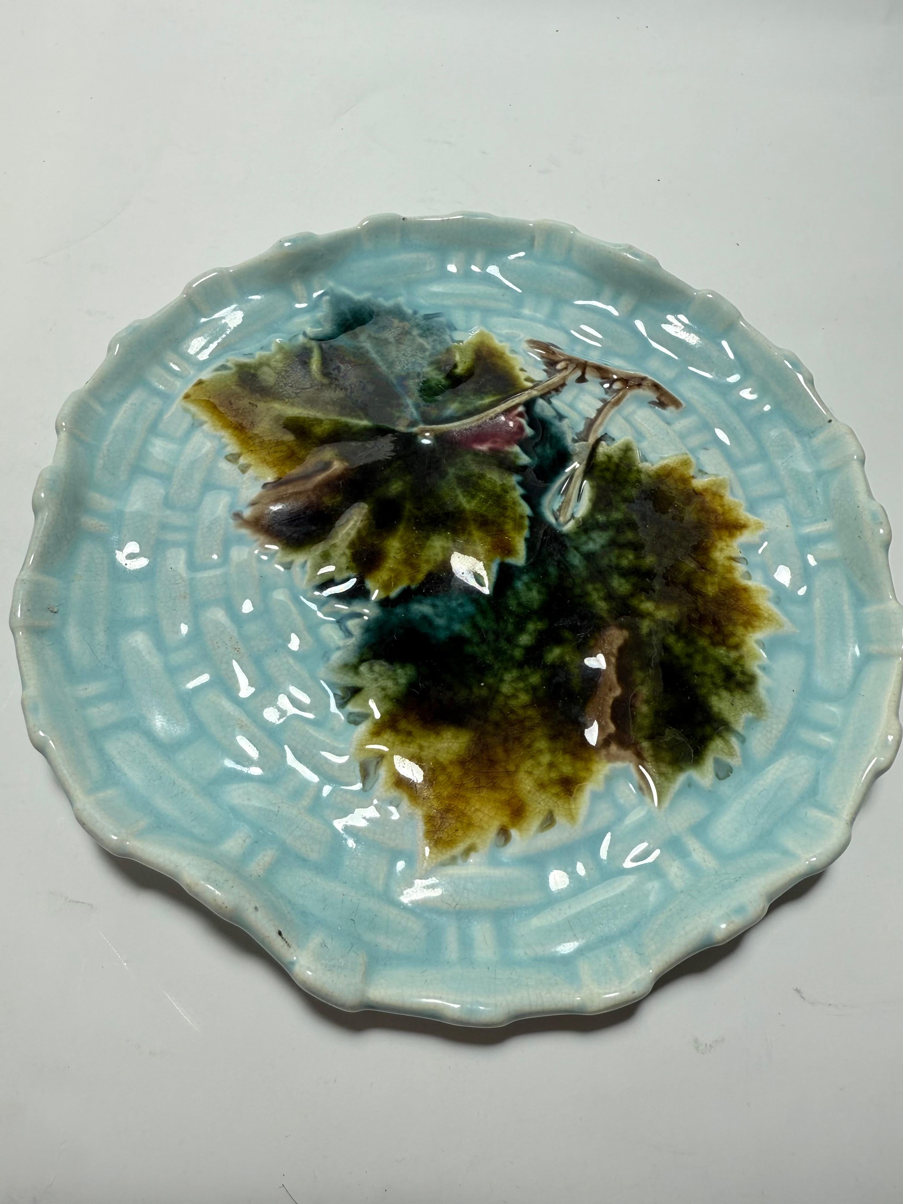Rara mayólica sueca Gustavsberg, plato lateral Glaseado en venta