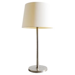 Rare Swedish Mid Century Chrome Metal Table Desk Lamp by Böhlmarks Sweden, 1950s