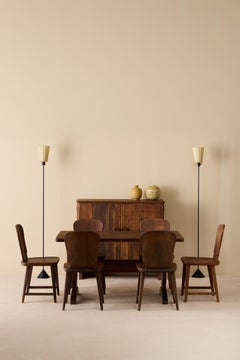 Rare Swedish Modern dining table set, 1940s