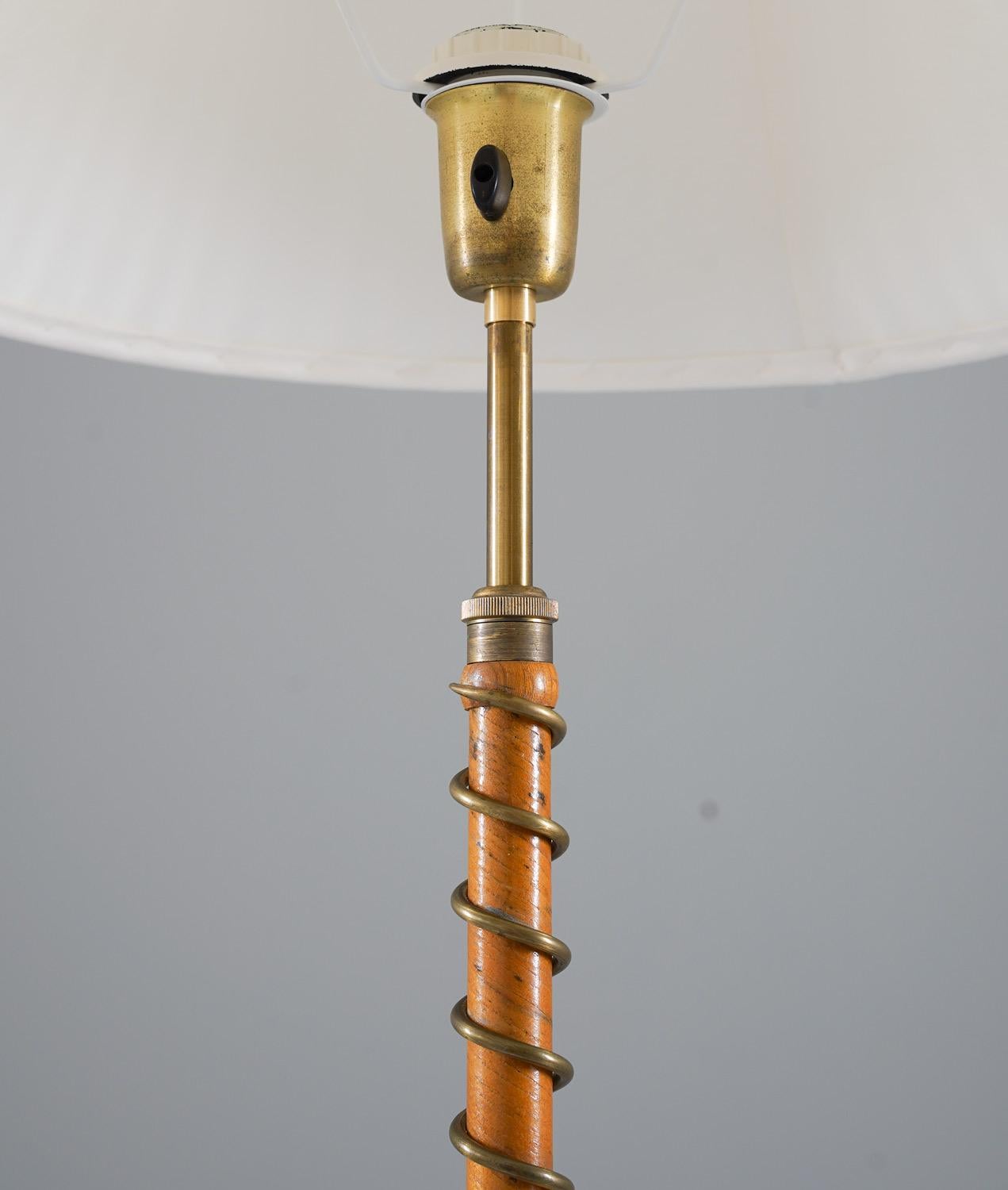 Brass Rare Swedish Modern Floor Lamps, 1940s For Sale