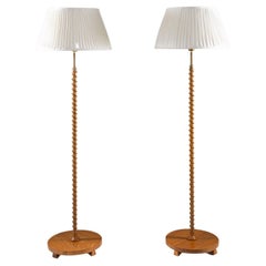 Rare Swedish Modern Floor Lamps, 1940s