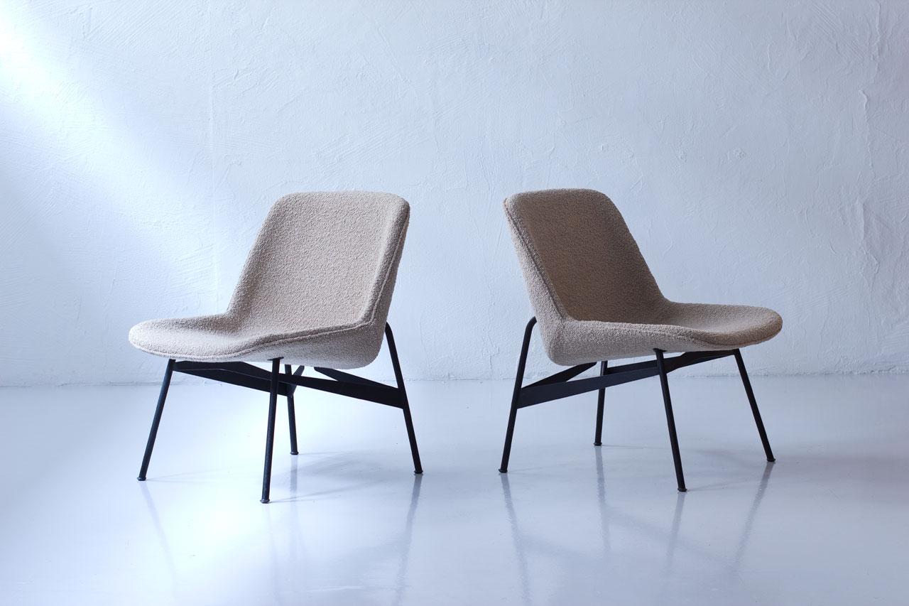Fauteuils de salon modernes suédois rares de Hans-Harald Molander pour Nordiska Kompaniet en vente 5