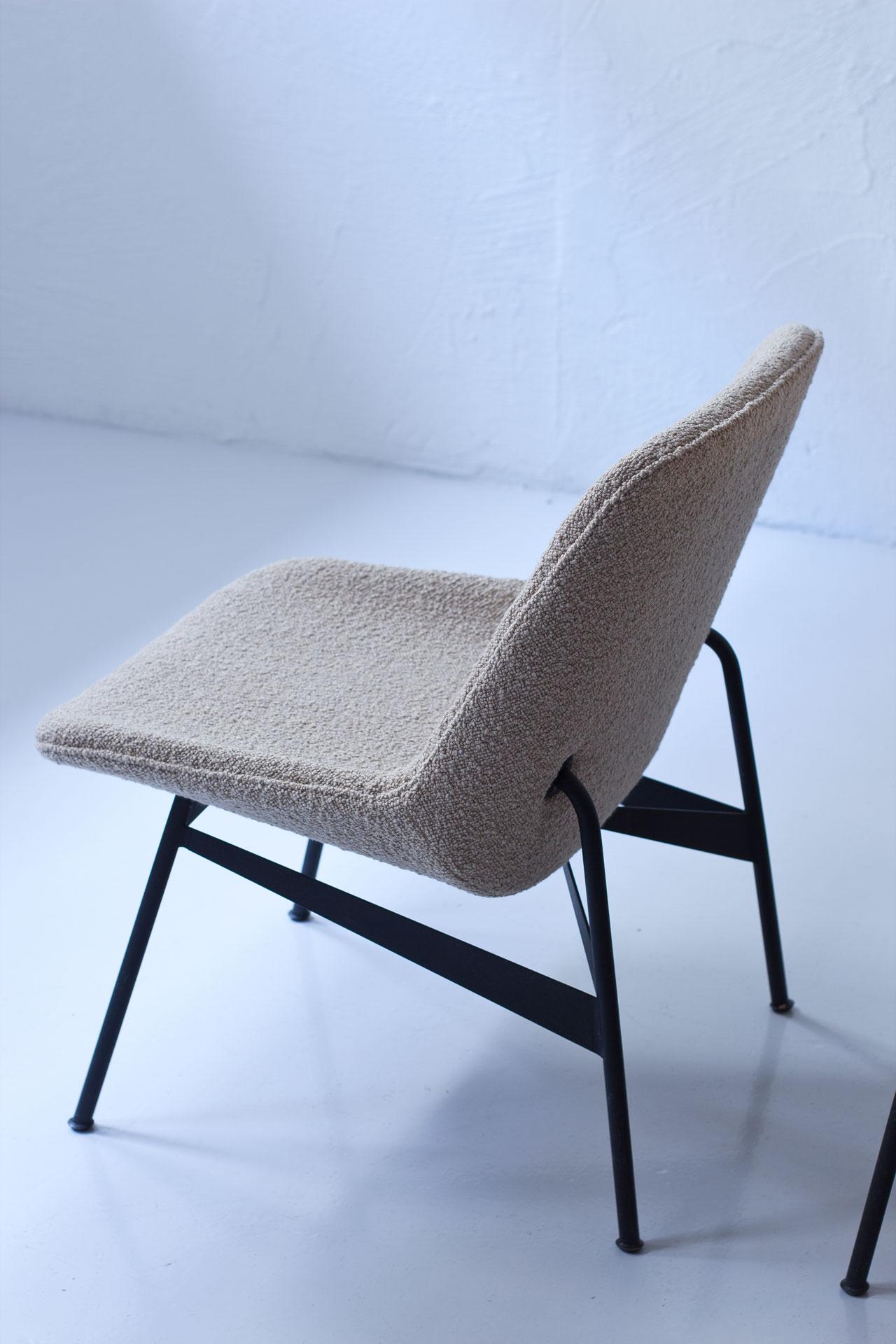 Steel Rare Swedish Modern Lounge Chairs by Hans-Harald Molander for Nordiska Kompaniet