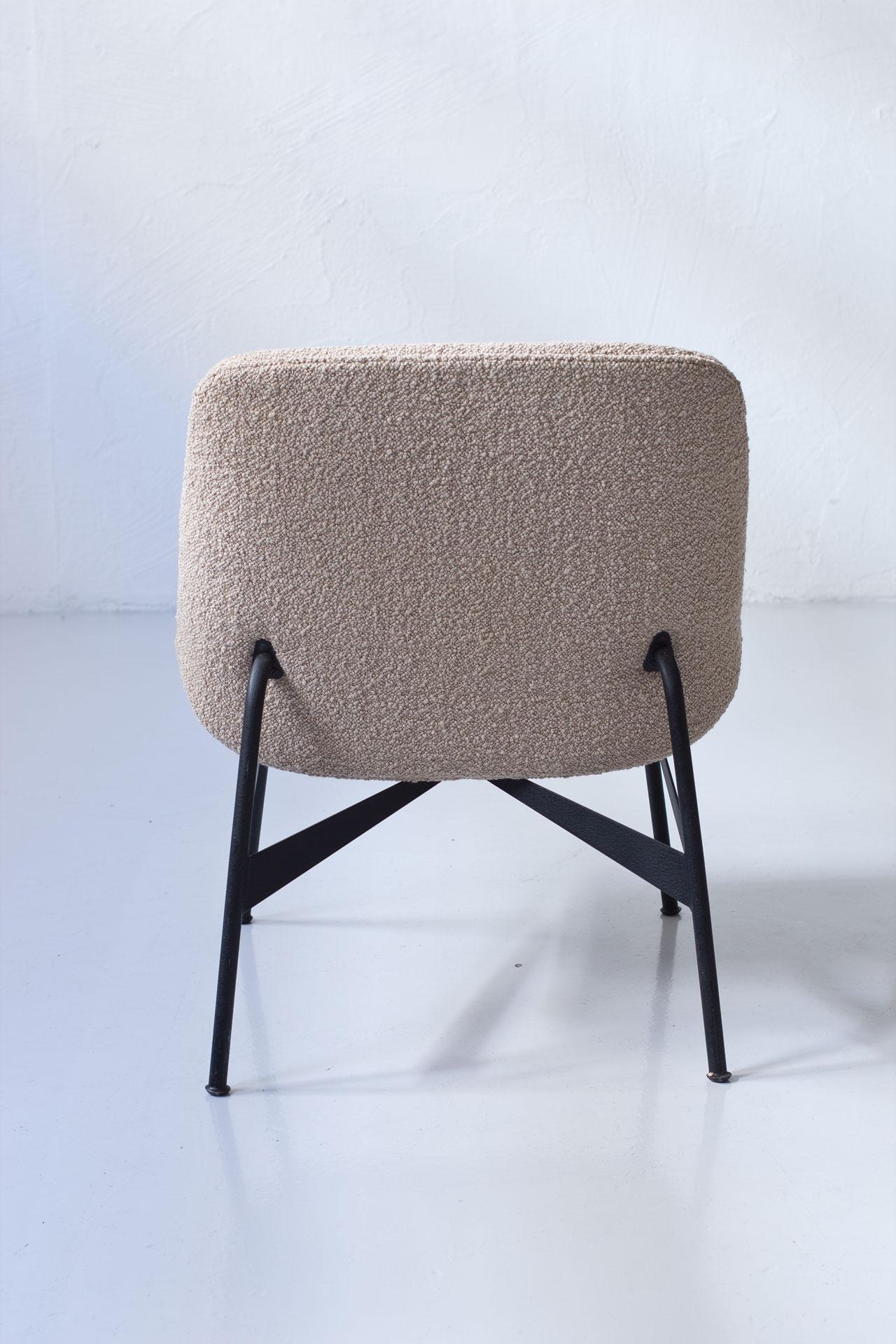 Steel Rare Swedish Modern Lounge Chairs by Hans-Harald Molander for Nordiska Kompaniet For Sale