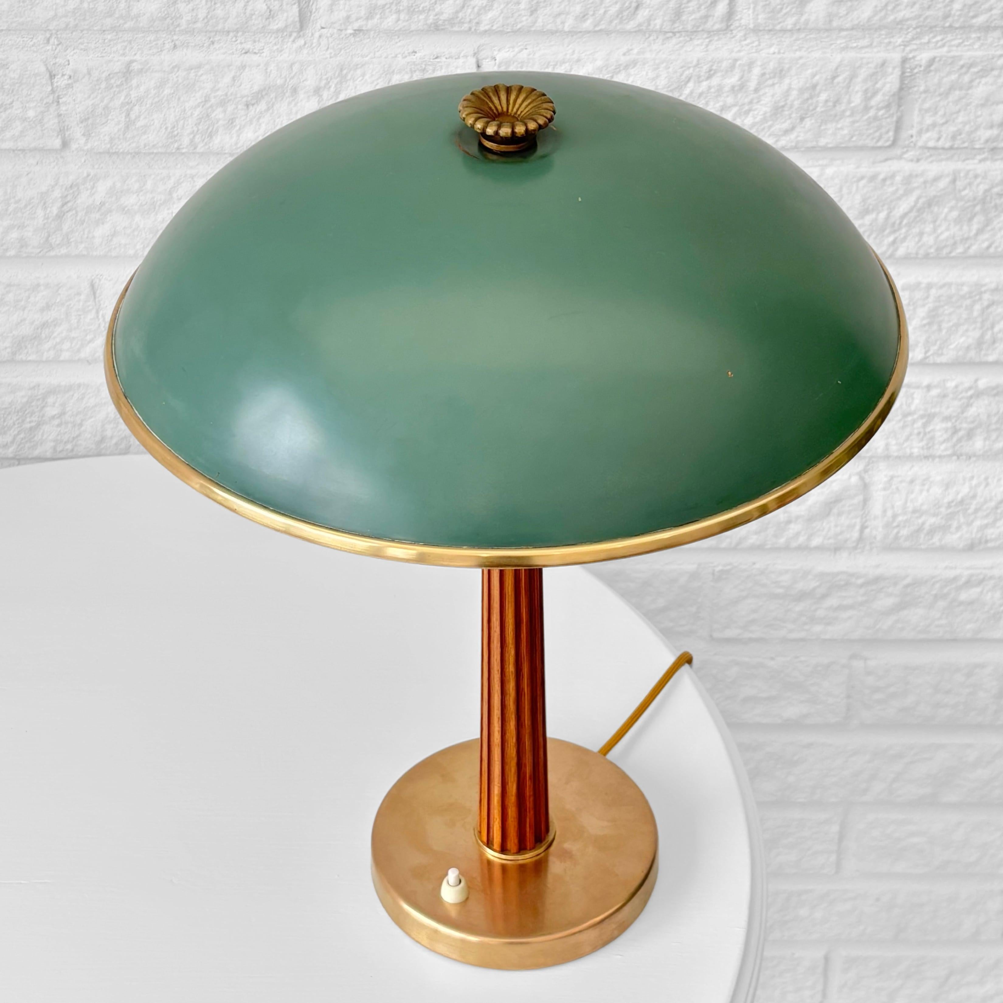 Brass Rare Swedish Modern Table Lamp by Erik Tidstrand for NK, Model 29595, 1930s For Sale
