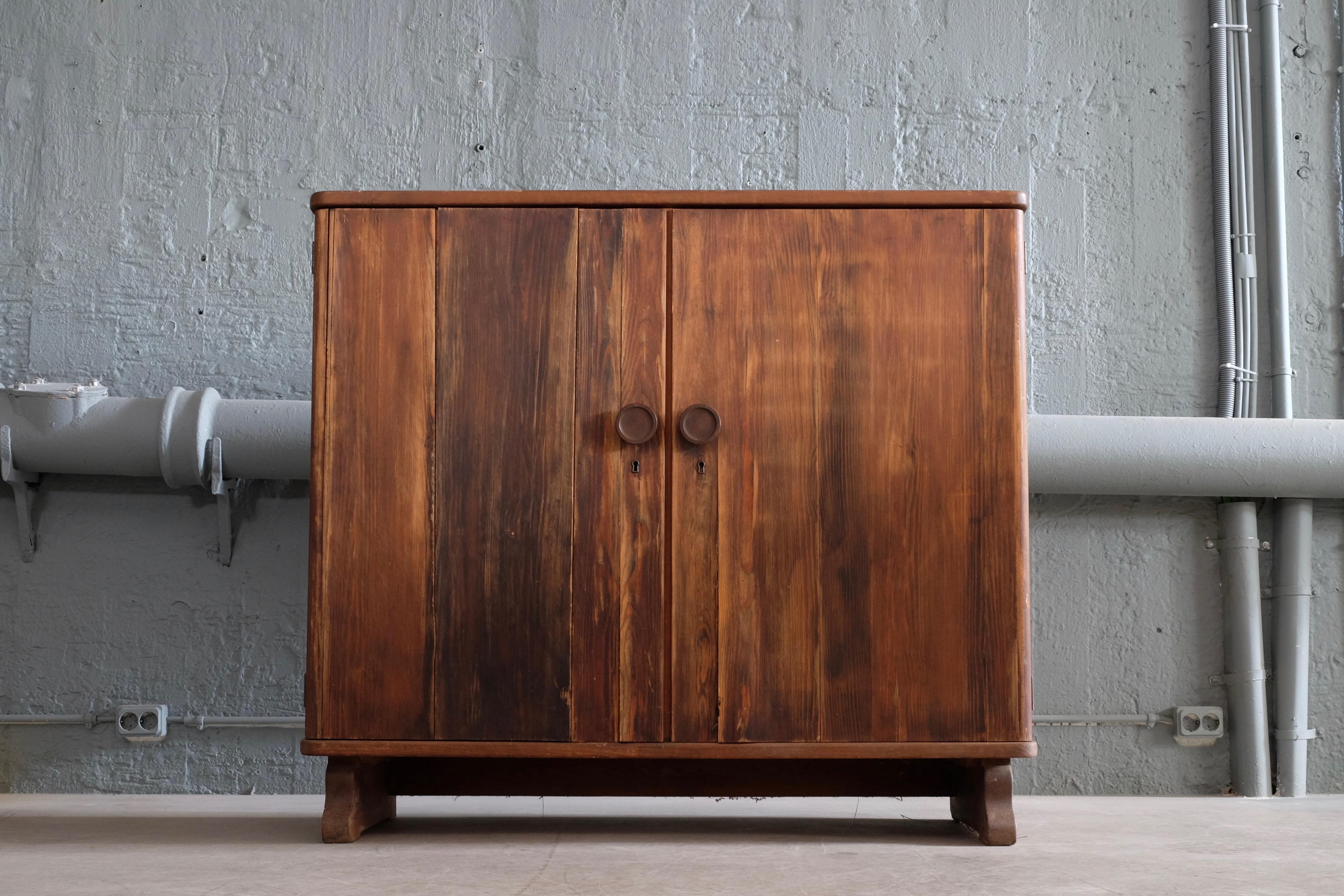 Mid-20th Century Rare Swedish Pine Cabinet, 1930s For Sale