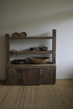 Rare Swedish Primitive 'Kärlhylla' Shelf Cabinet ca 1730
