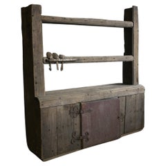 Rare Swedish Primitive 'Kärlhylla' Shelf Cabinet ca 1730