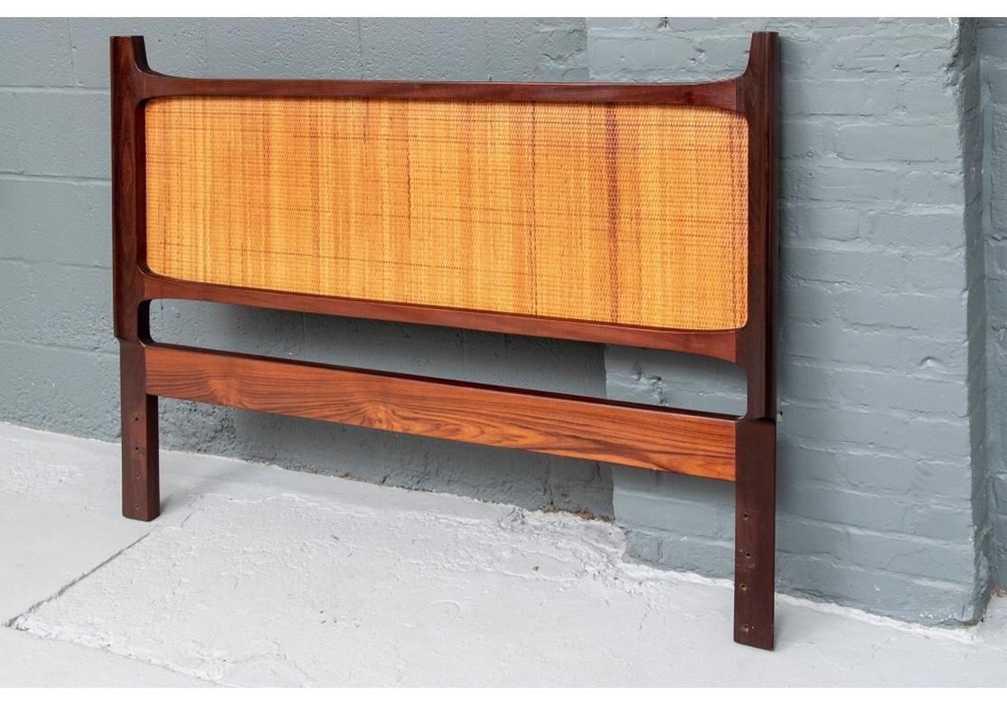 Spectacular 1950’s rosewood and cane full Headboard by iconic Swedish mid century designer William Hinn. The tightly woven cane is wood backed and the frame graining is excellent. Fine and rare. 

Condition: please see detail photos. There is some