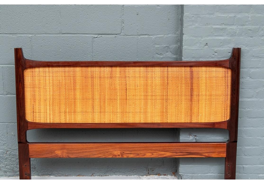 Rare Swedish Rosewood Mid Century Full Headboard by William Hinn For Sale 1