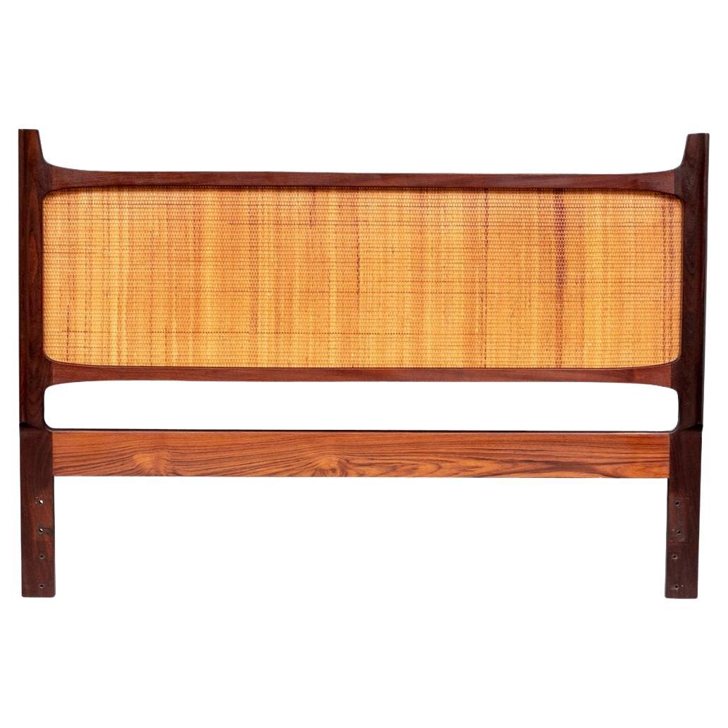Rare Swedish Rosewood Mid Century Full Headboard by William Hinn