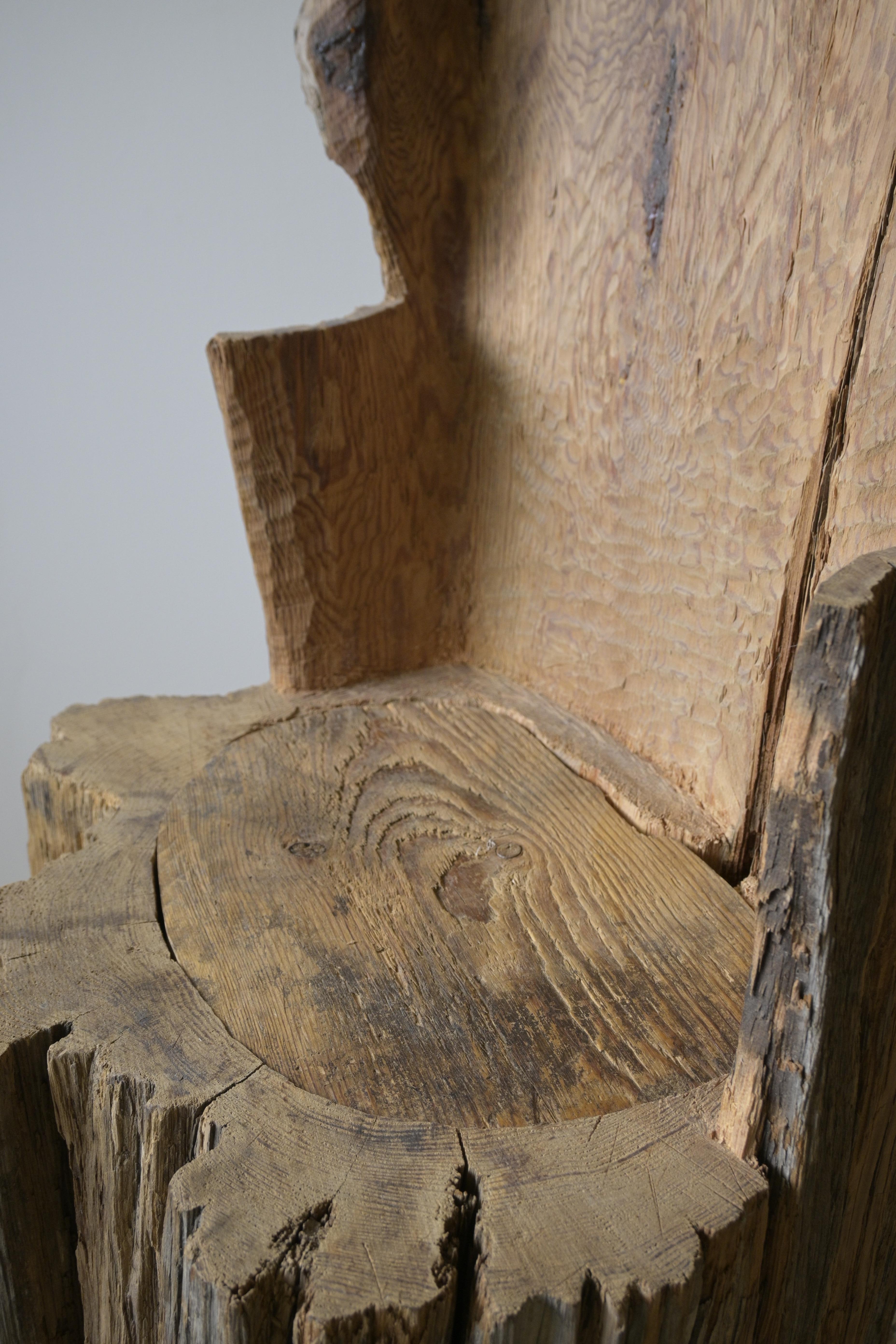 Rare Swedish Stump Chair, ca 1930 11