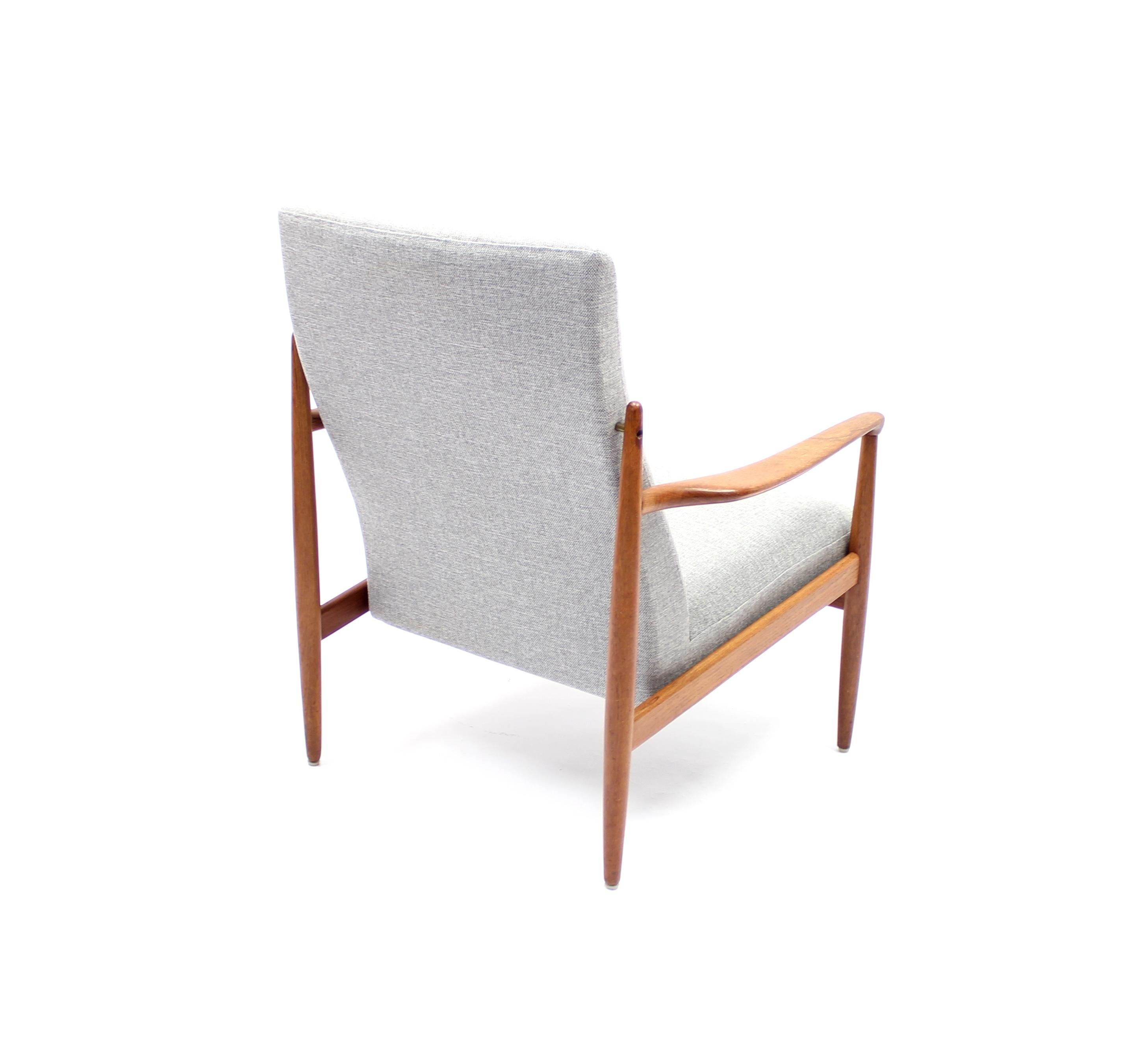 Fabric Rare Swedish Teak Easy Chair by Bröderna Andersson, 1960s