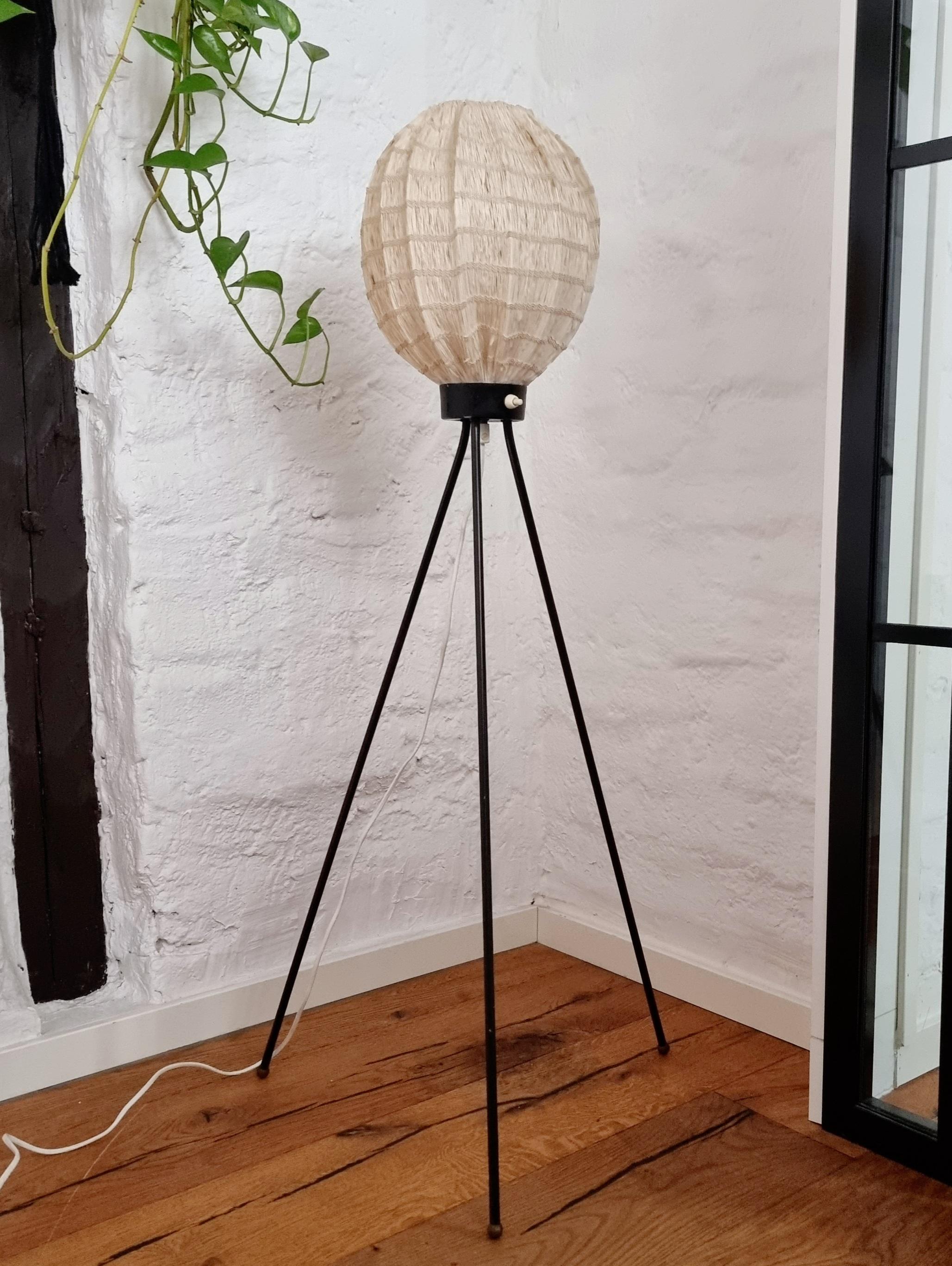 Rare Swedish Tripod Floor Lamp, Scandinavian Modern / Mid-Century Modern For Sale 2