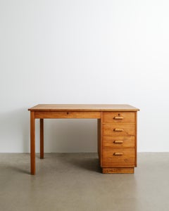 Rare Swedish Wooden Pine Desk by Axel Einar Hjorth for Nordiska Kompaniet, 1930s
