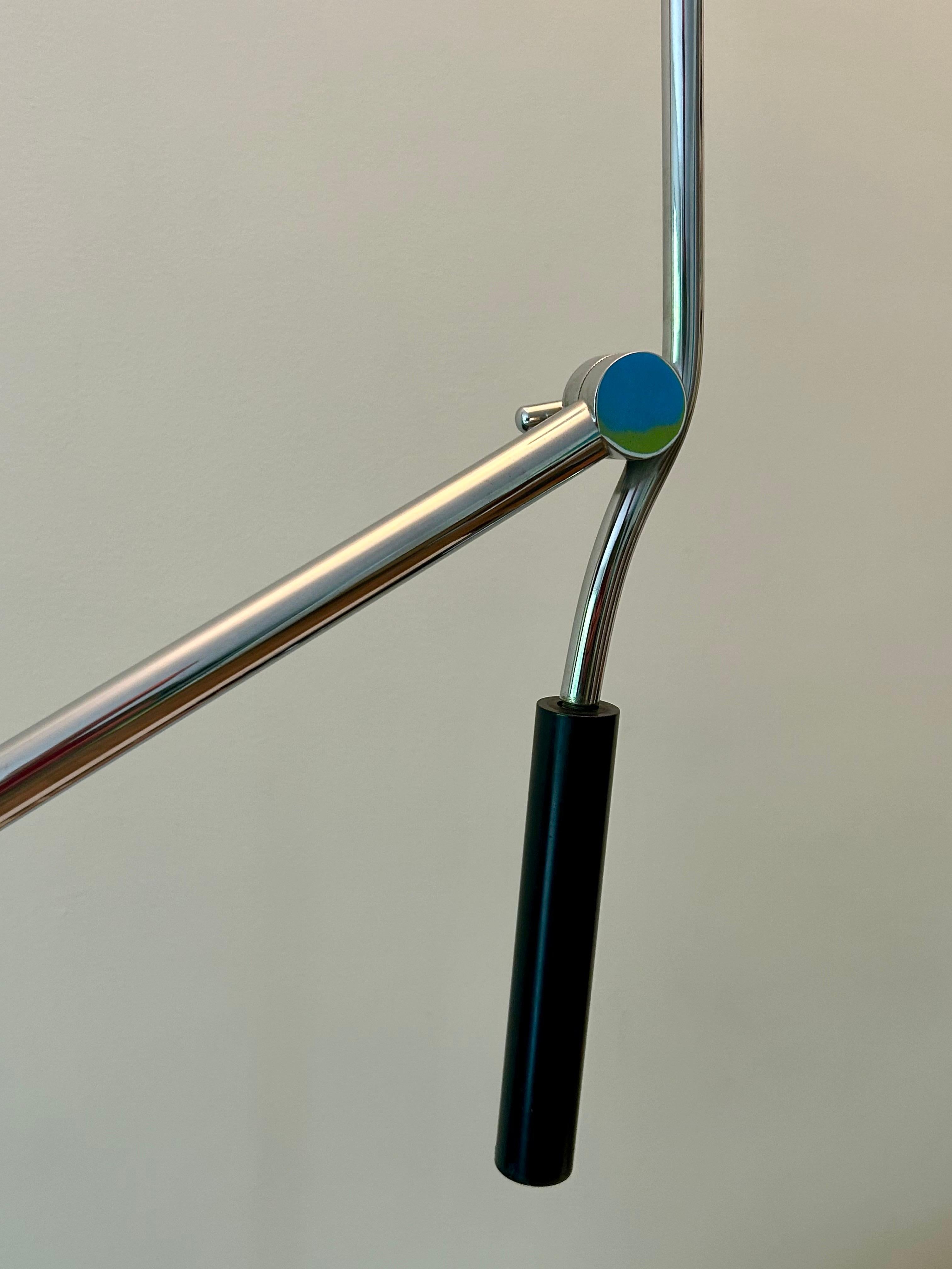 Italian Rare Swerve Arm Architectural Lamp Arteluce For Sale