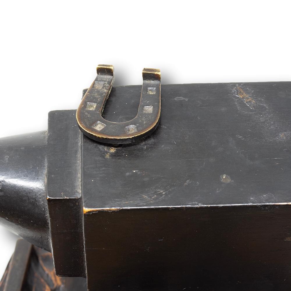 Rare Swiss Black Forest Blacksmiths Anvil Tobacco Jar Compendium with Secret For Sale 7