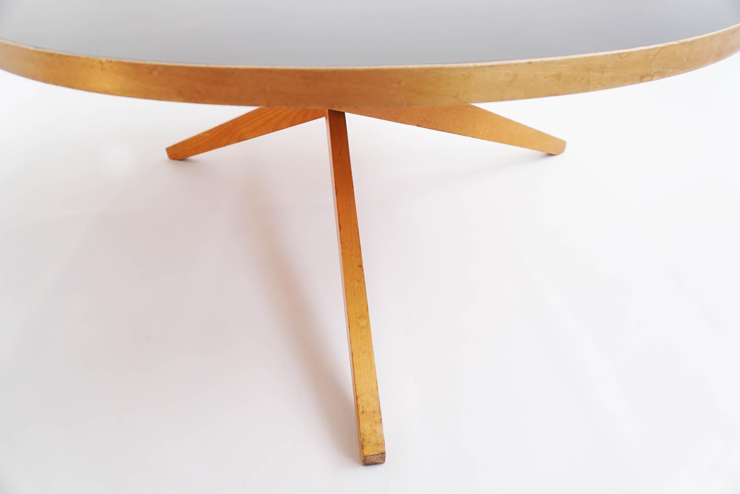 Laminate Rare Swiss Design 1956 Coffee Table Convertible into Dining Table
