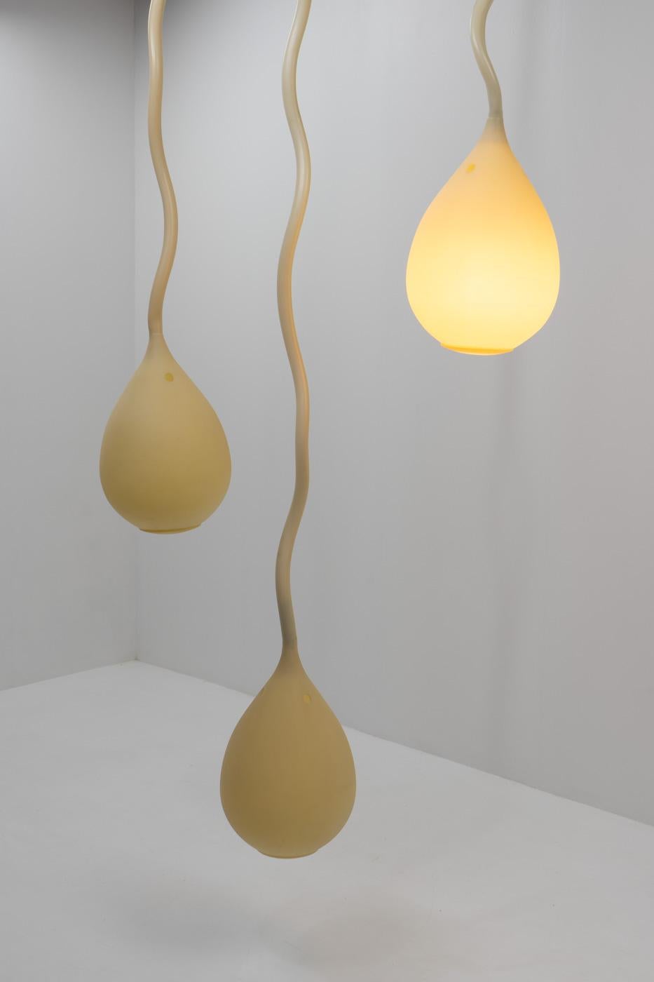 Rare Swiss Design Jingzi Ceiling Lamps, Herzog & De Meuron, for Belux, 2000s For Sale 4
