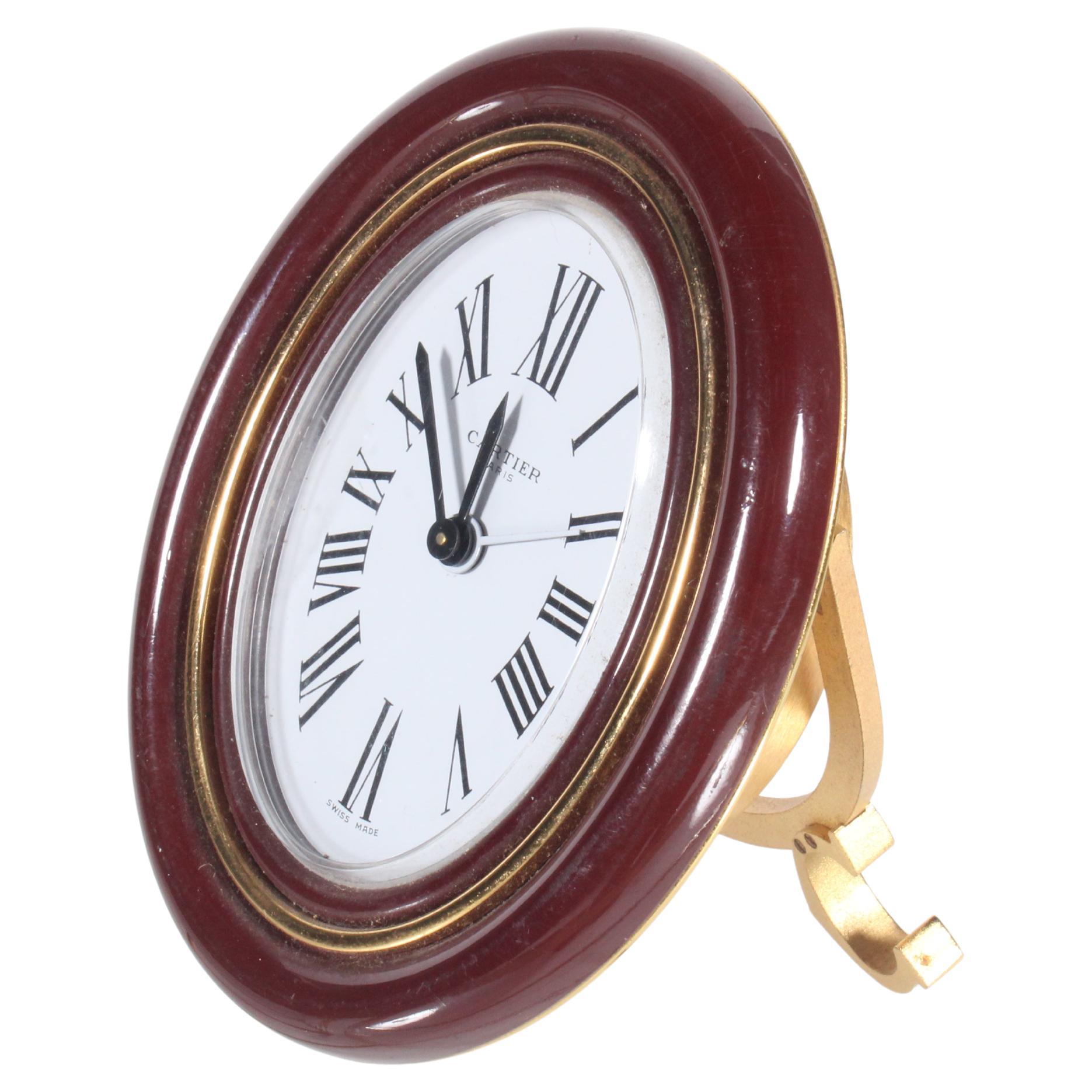 Raro Cartier de fabricación suiza  Reloj de sobremesa 'Les Must' * Envío gratuito en todo el mundo