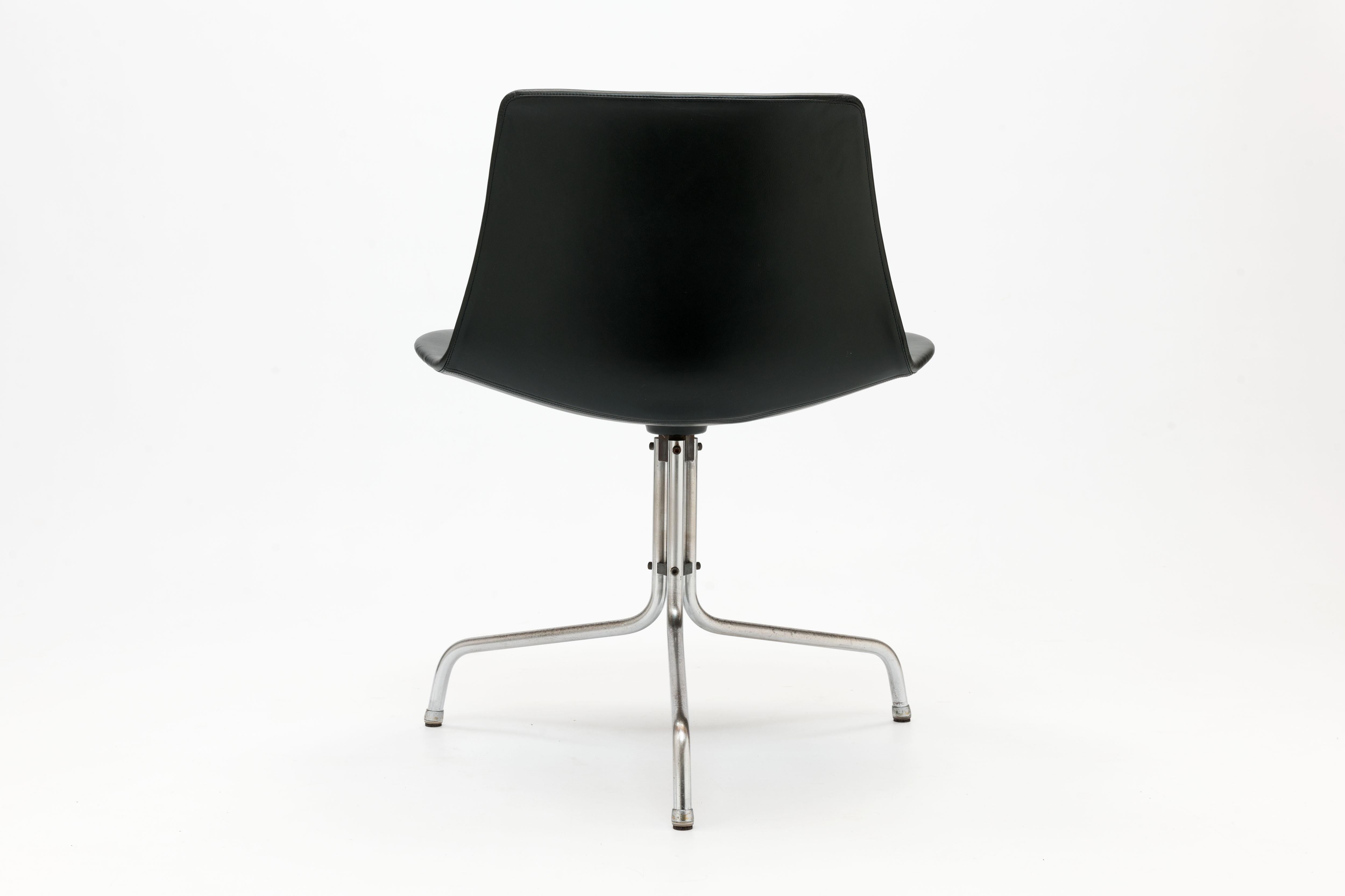 Steel BO611 Swivel Desk Chair by Jorgen Kastholm & Preben Fabricius - Bo-Ex, Denmark For Sale