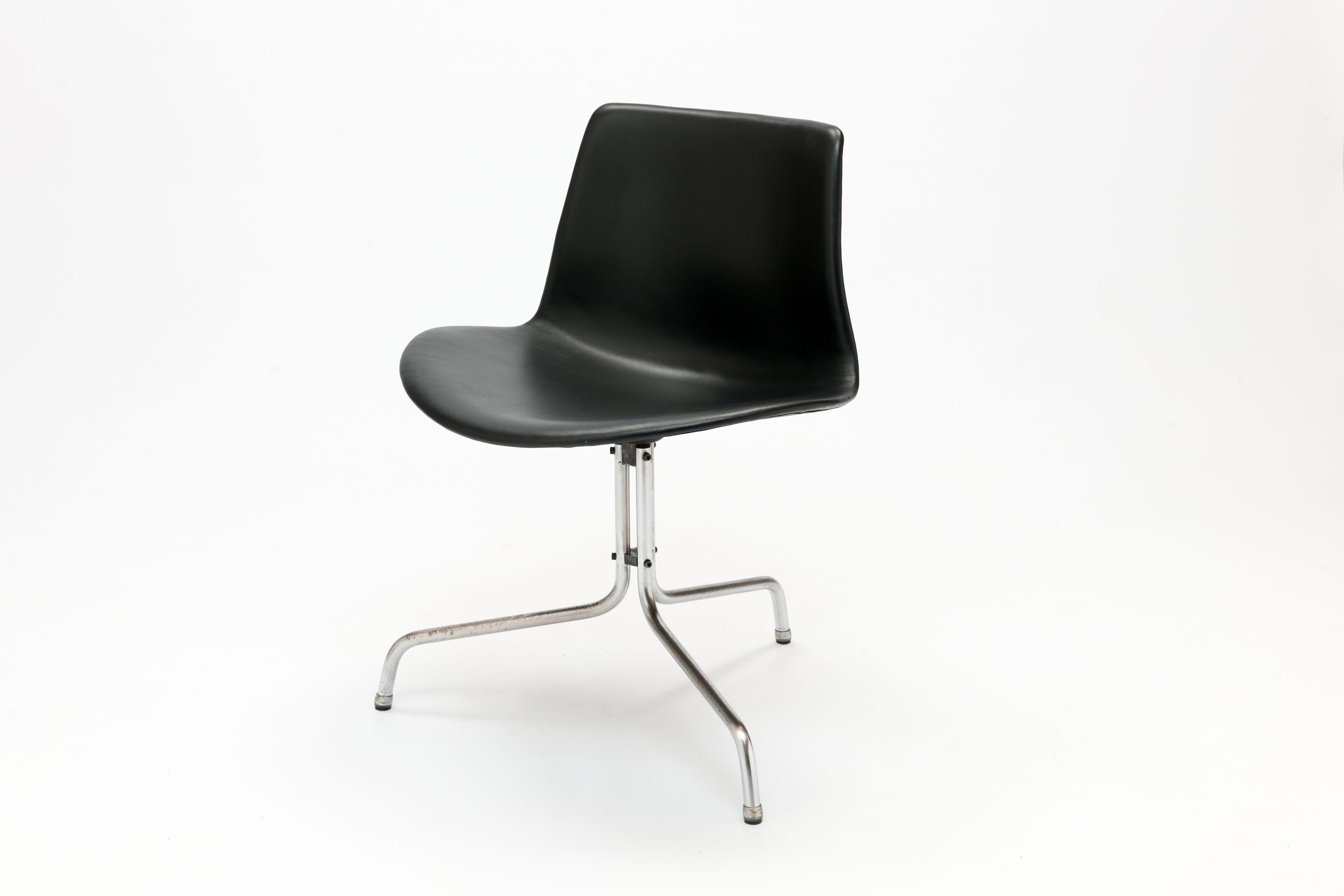 Scandinavian Modern BO611 Swivel Desk Chair by Jorgen Kastholm & Preben Fabricius - Bo-Ex, Denmark For Sale