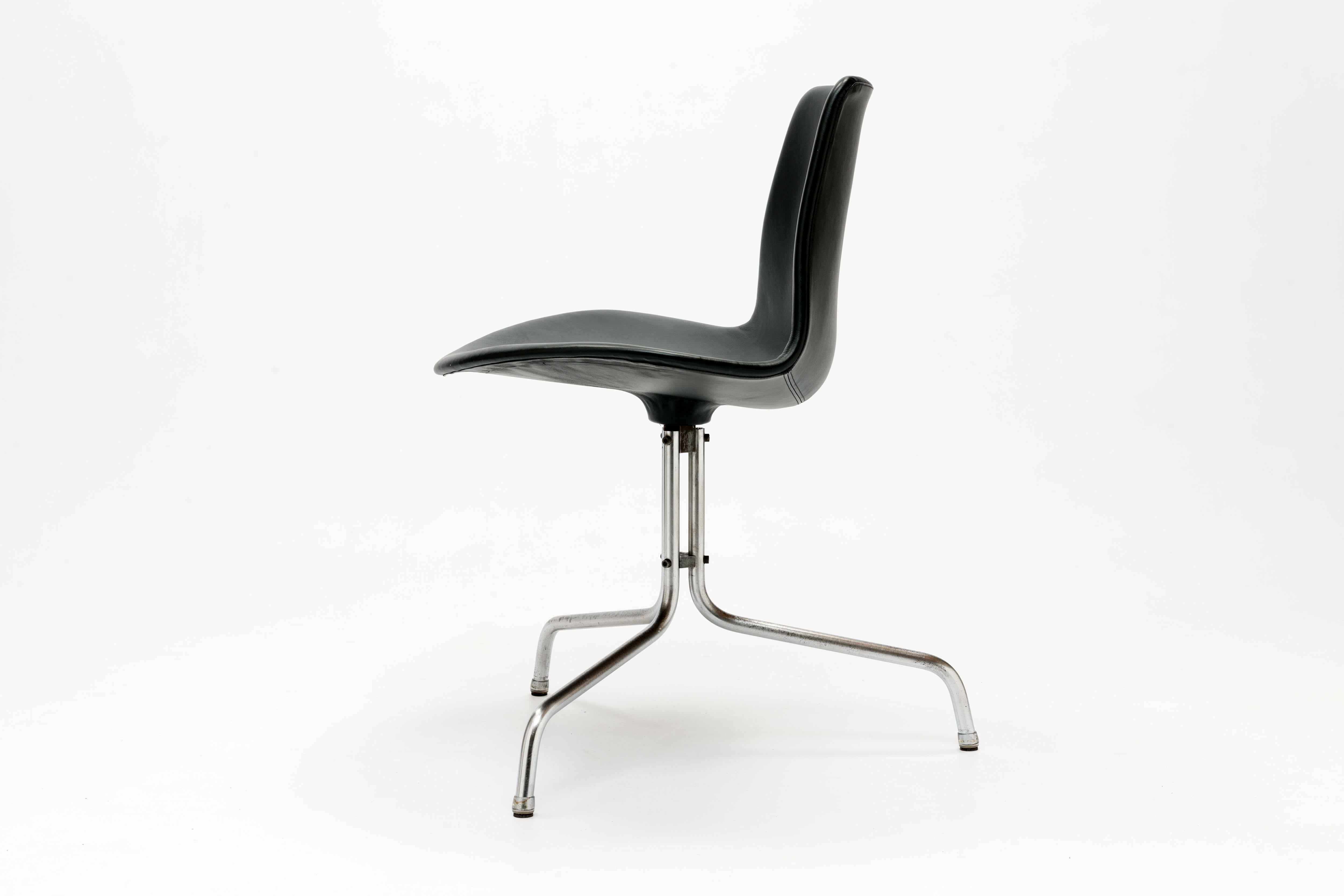 Danish BO611 Swivel Desk Chair by Jorgen Kastholm & Preben Fabricius - Bo-Ex, Denmark For Sale