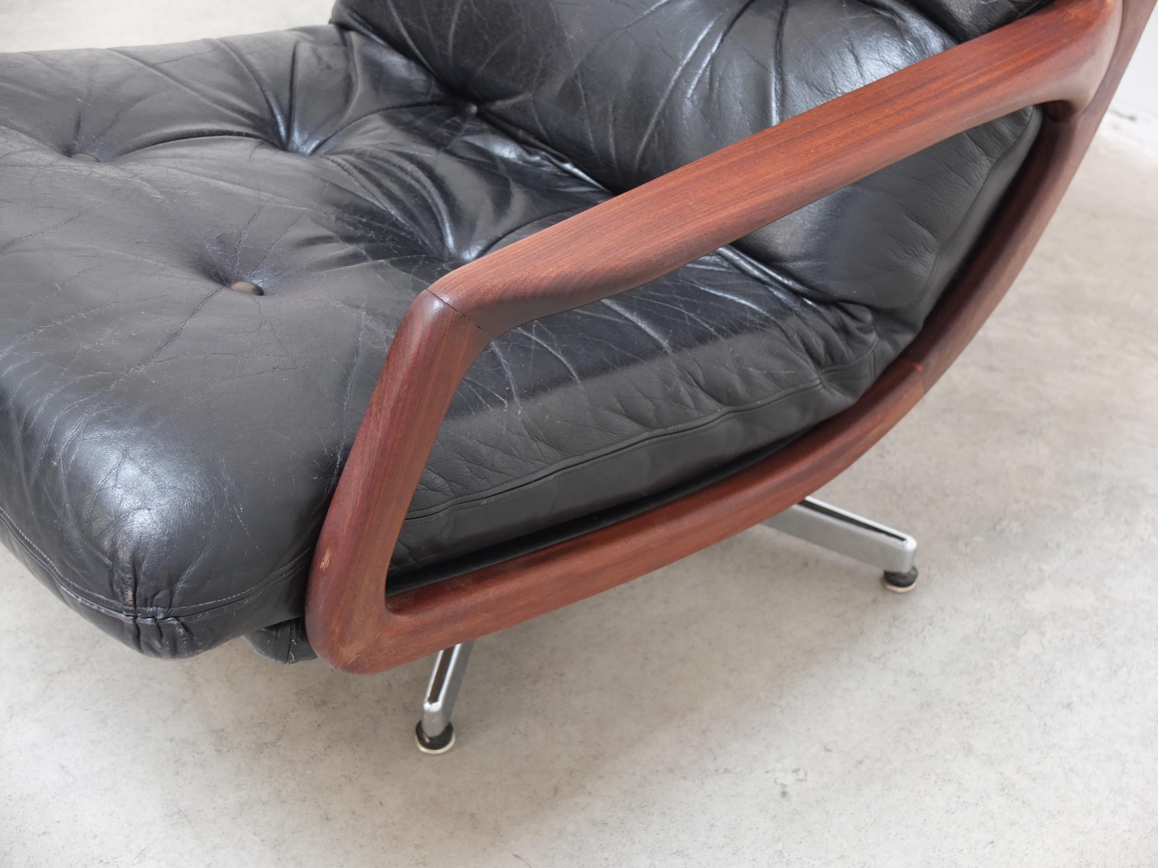 Fauteuil pivotant rare d'Eugen Schmidt pour Soloform, années 1960 5