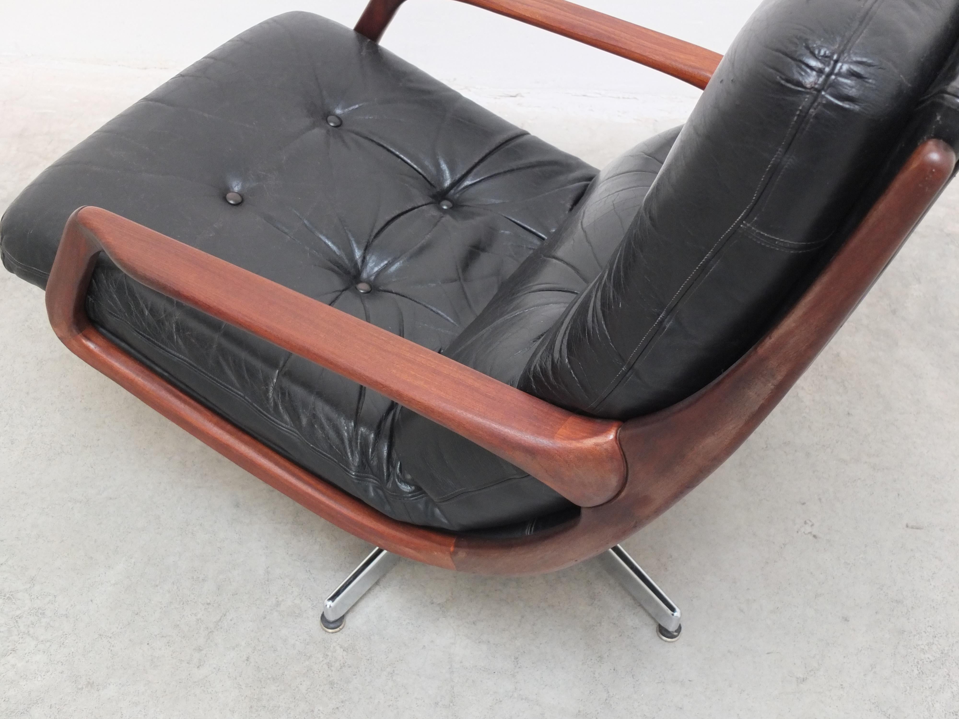 Fauteuil pivotant rare d'Eugen Schmidt pour Soloform, années 1960 10
