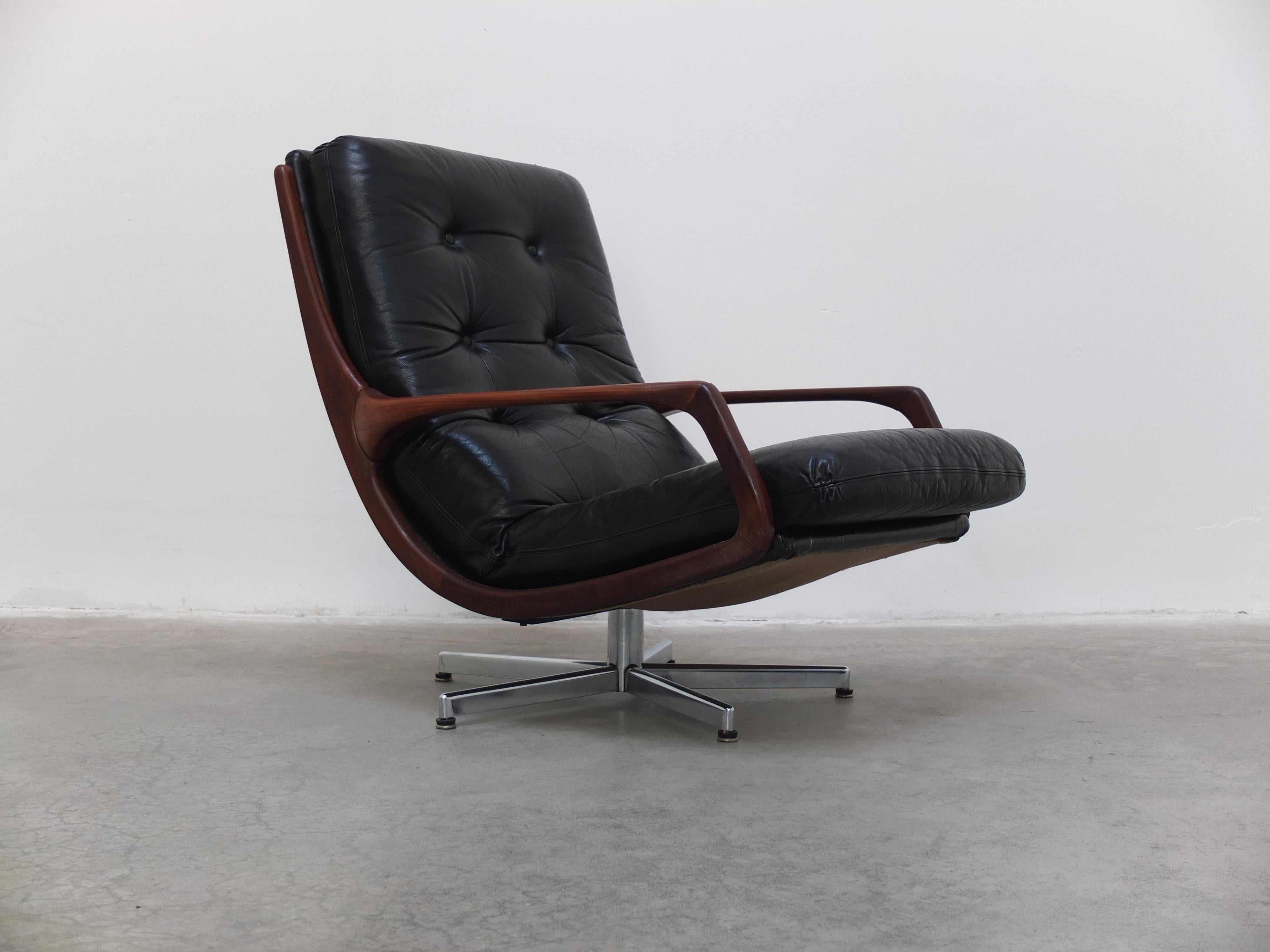 Mid-Century Modern Fauteuil pivotant rare d'Eugen Schmidt pour Soloform, années 1960