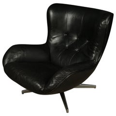 Rare Swivel Lounge Chair by Illum Wikkelsø, Denmark, 1960s