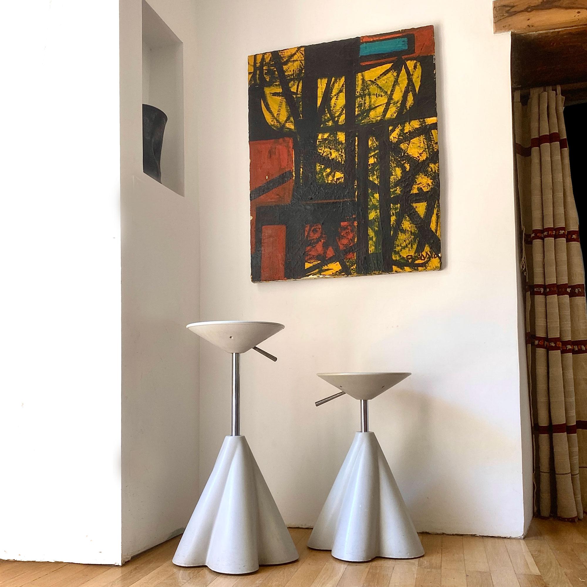 20th Century Rare Swivelpair of  Stool by Philippe Starck for Presence Paris/ L'Oréal 1989 For Sale