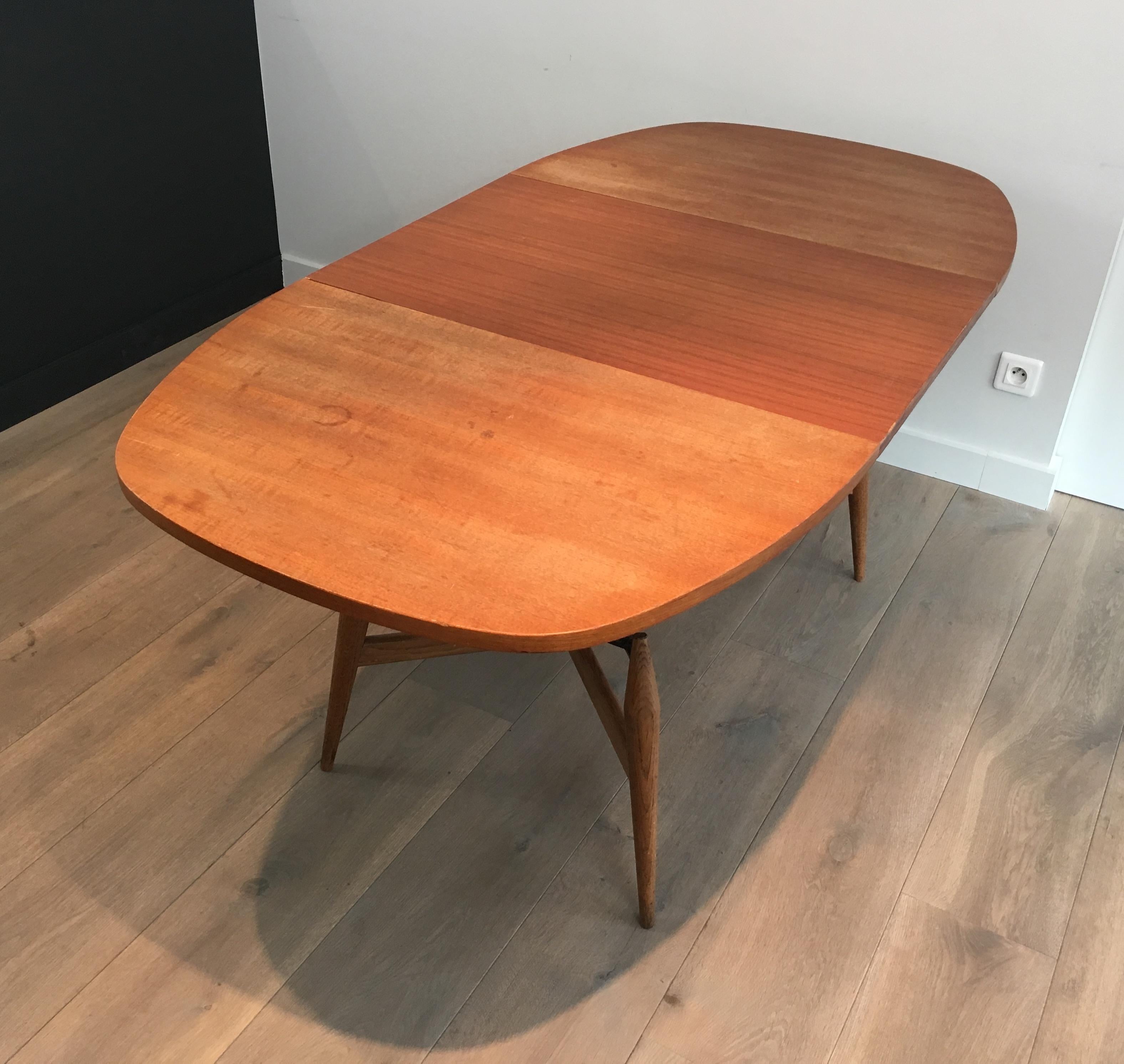 French Rare System Coffee Table that can be changed into a 6 Persons Dinning Table
