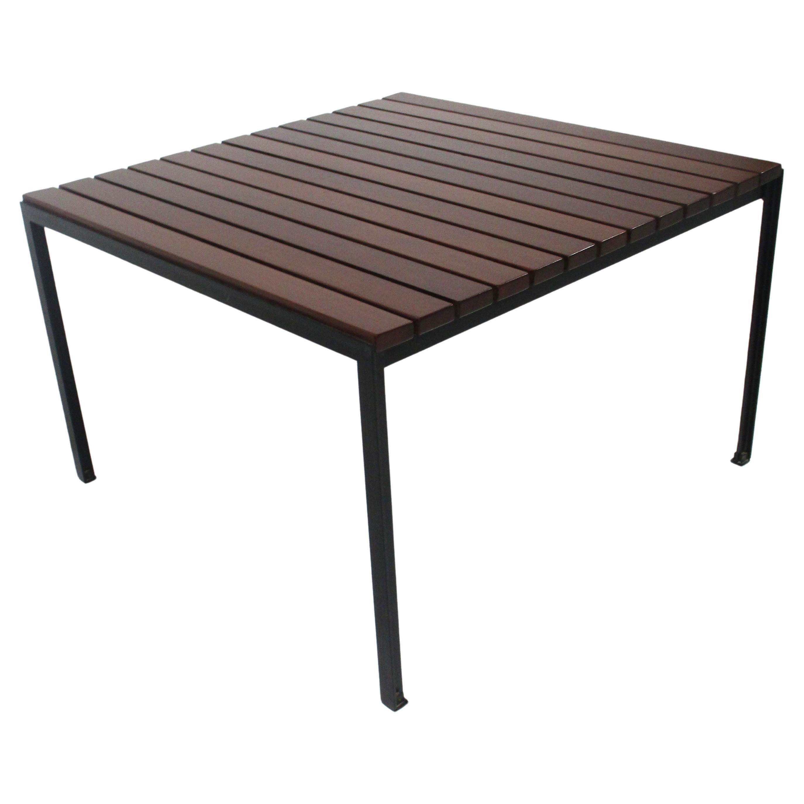 Rare T Angle Slat Wood Coffee Table by Florence Knoll  