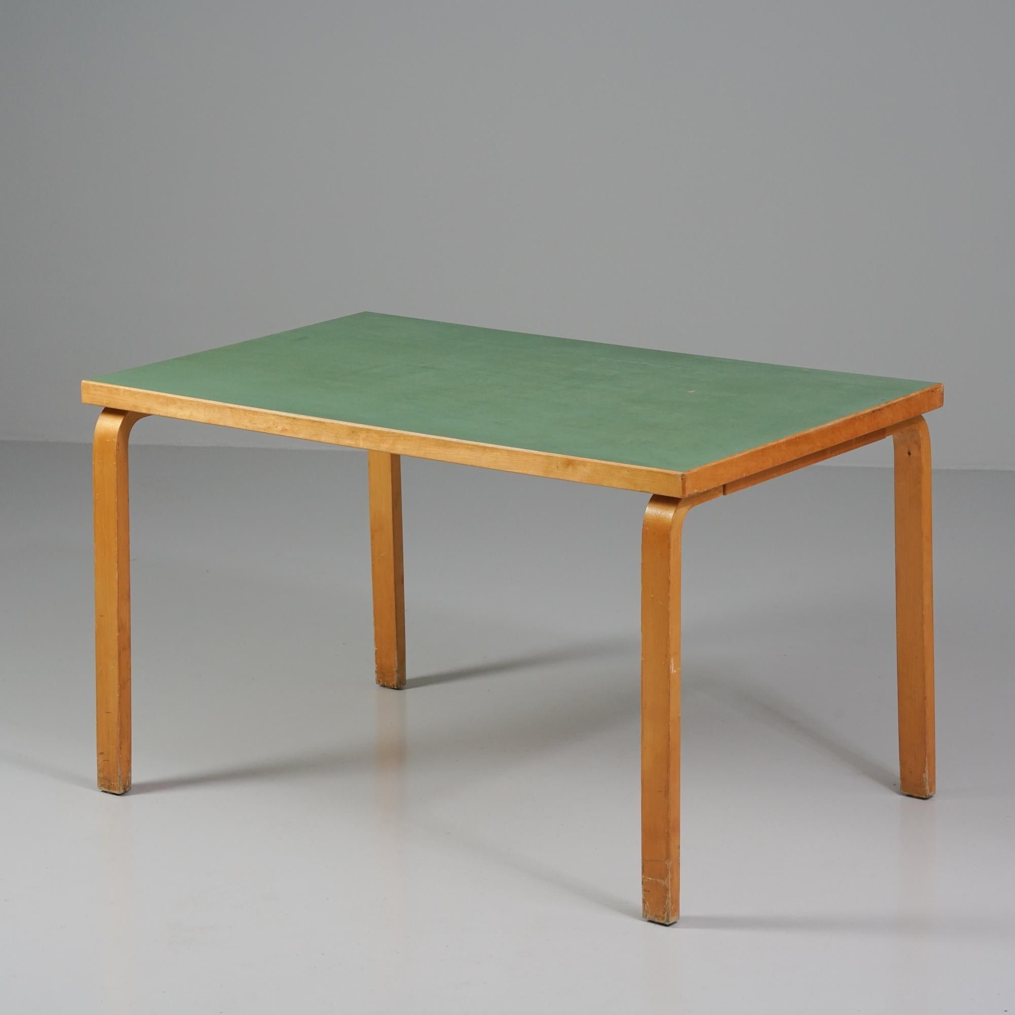Scandinavian Modern Rare Table, Alvar Aalto, Oy Huonekalu- ja Rakennustyötehdas Ab, 1940/1950s For Sale