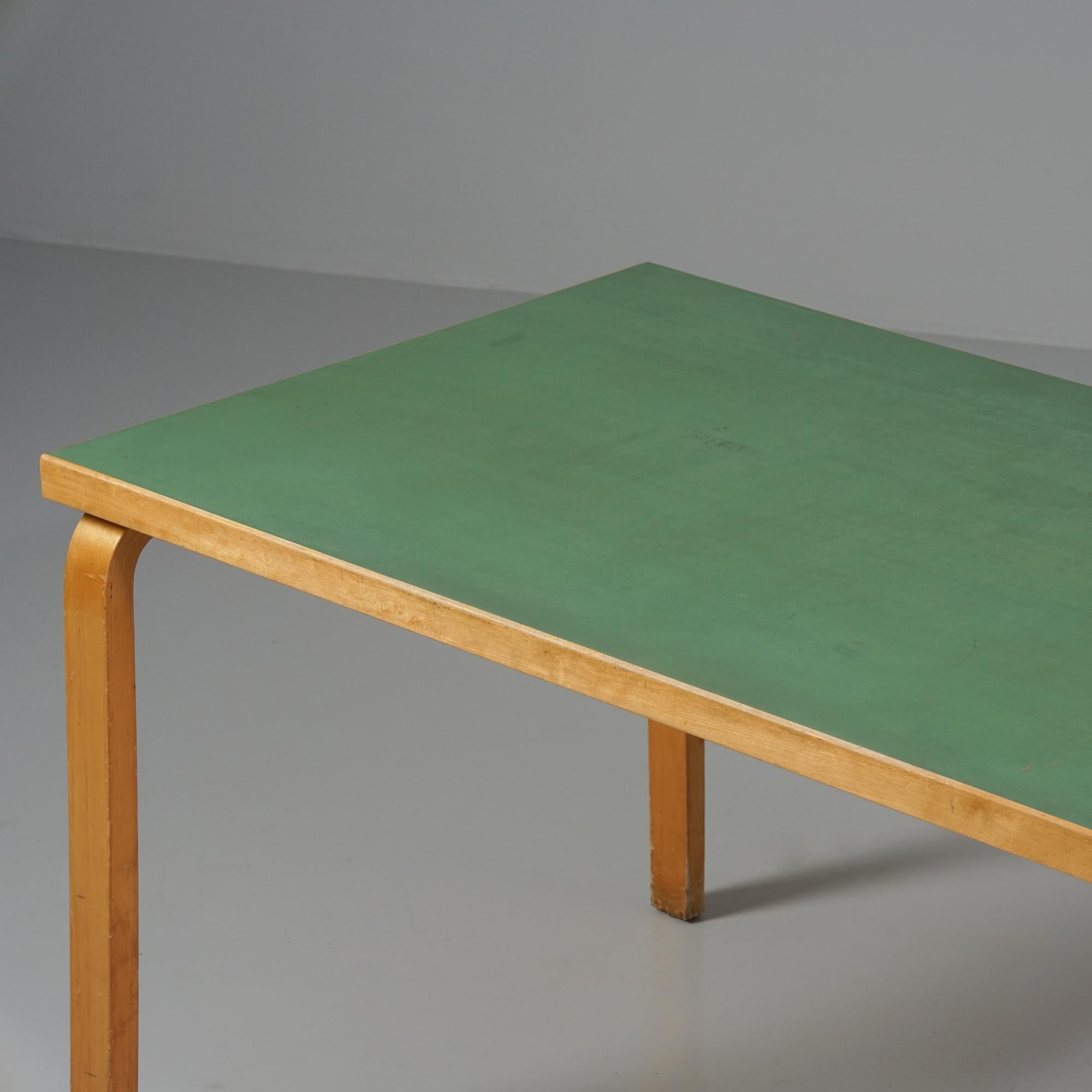 Finnish Rare Table, Alvar Aalto, Oy Huonekalu- ja Rakennustyötehdas Ab, 1940/1950s For Sale