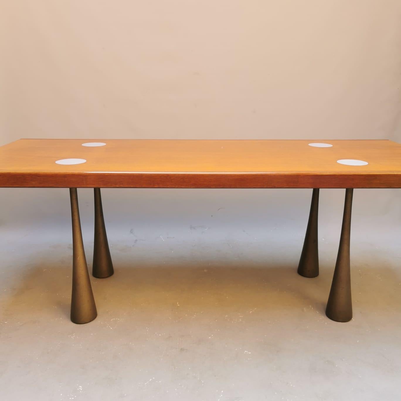 Fin du 20e siècle Rare table d'Angelo Mangiarotti pour La Sorgente del Mobile, Italie, 1972 en vente