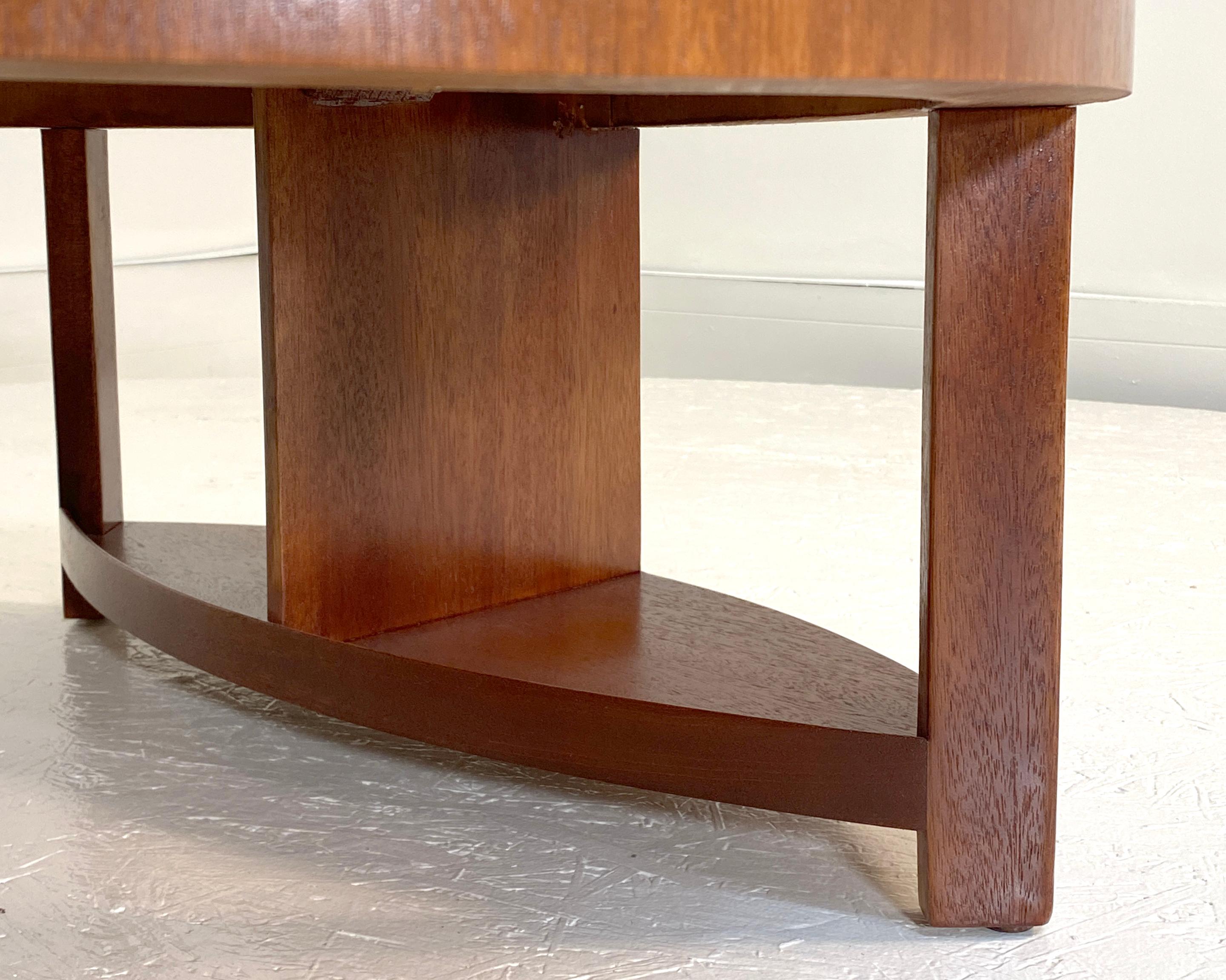 Mahogany Round coffee Table by Paul Laszlo For Sale