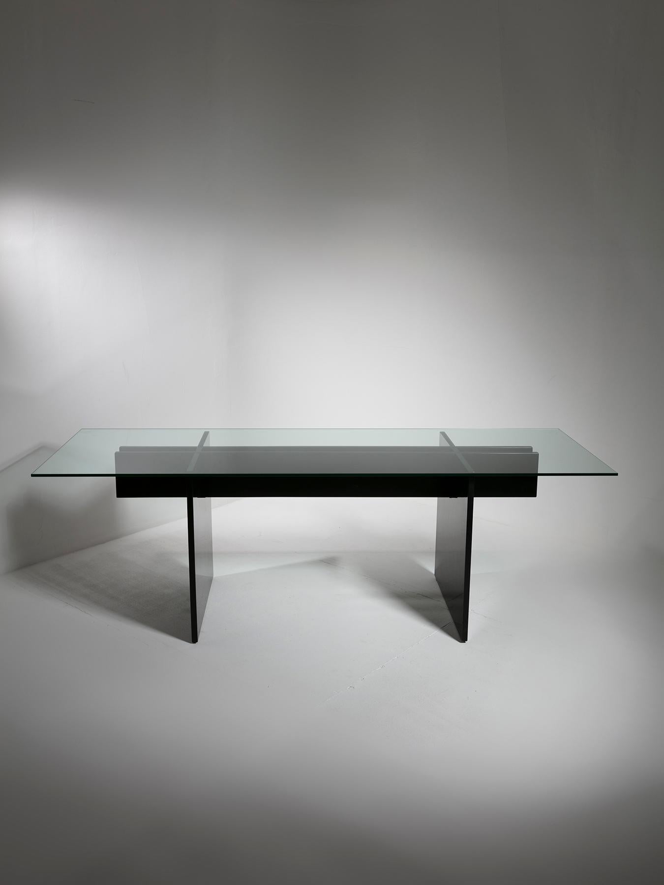 Large Rare Table by Studio Tetrarch for Bazzani, Italy, 1960s In Fair Condition For Sale In Milan, IT